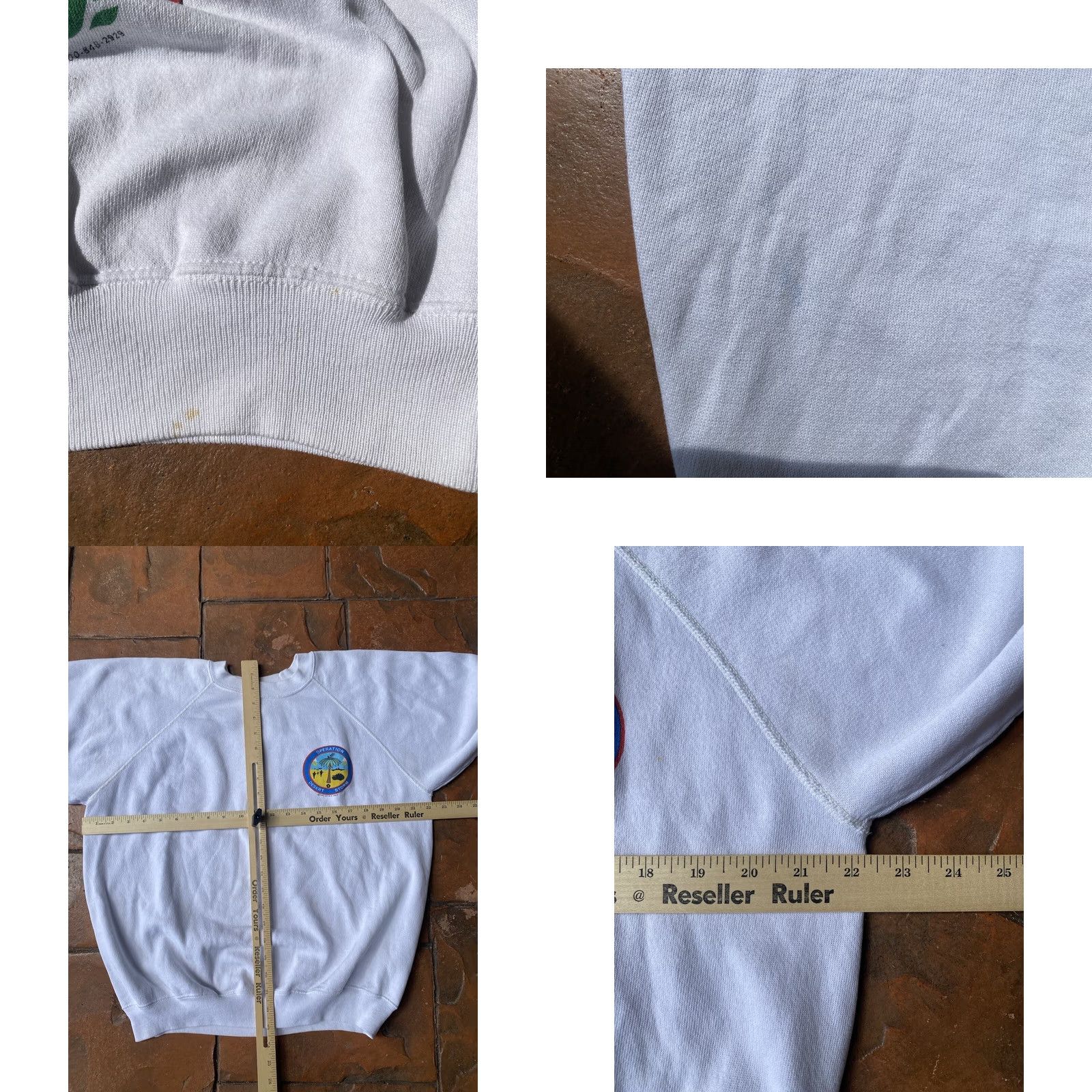 Vintage VINTAGE 90s Operation Desert Storm Crewneck Sweatshirt Eagle World Peace Shirt Mens Medium White Graphic Print Raglan Sweatshirt Size US M / EU 48-50 / 2 - 8 Thumbnail