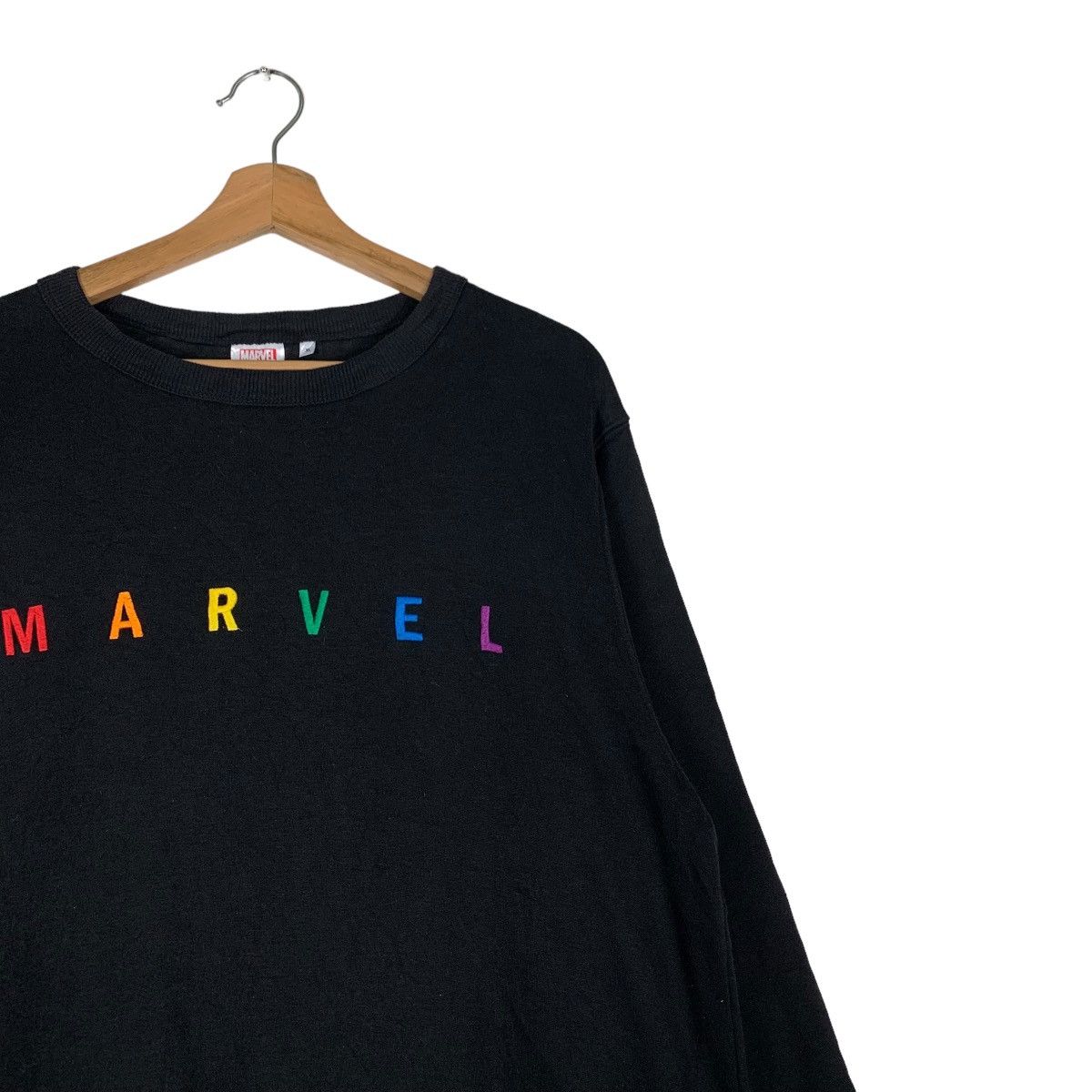 Japanese Brand Marvel Comics Colorful Embroidery Big Logo Sweater #0570-C26 Size US XL / EU 56 / 4 - 5 Thumbnail