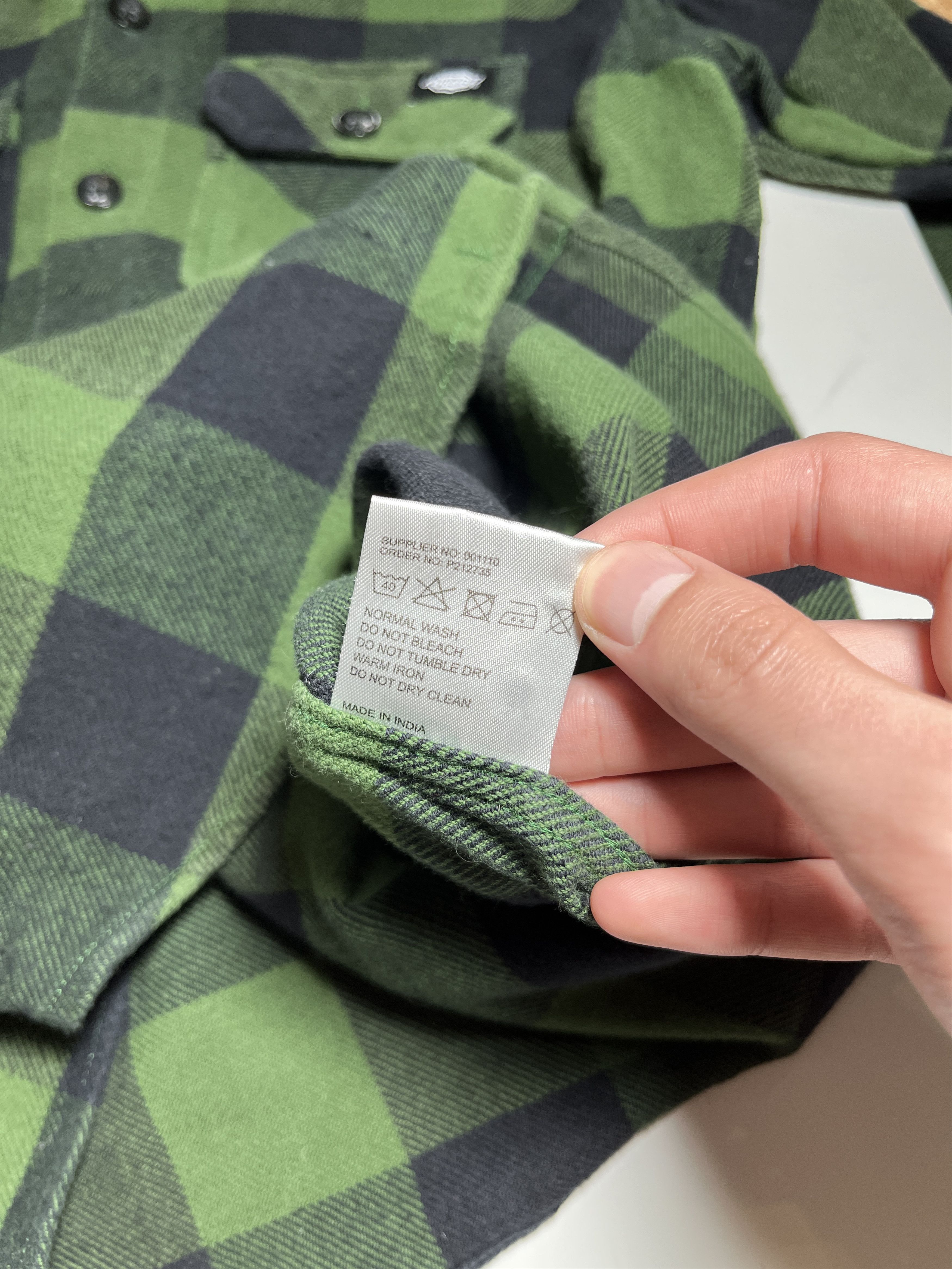 Dickies × Flannel Dickies Green Big Check Flannel Shirt Size S Size US S / EU 44-46 / 1 - 12 Thumbnail