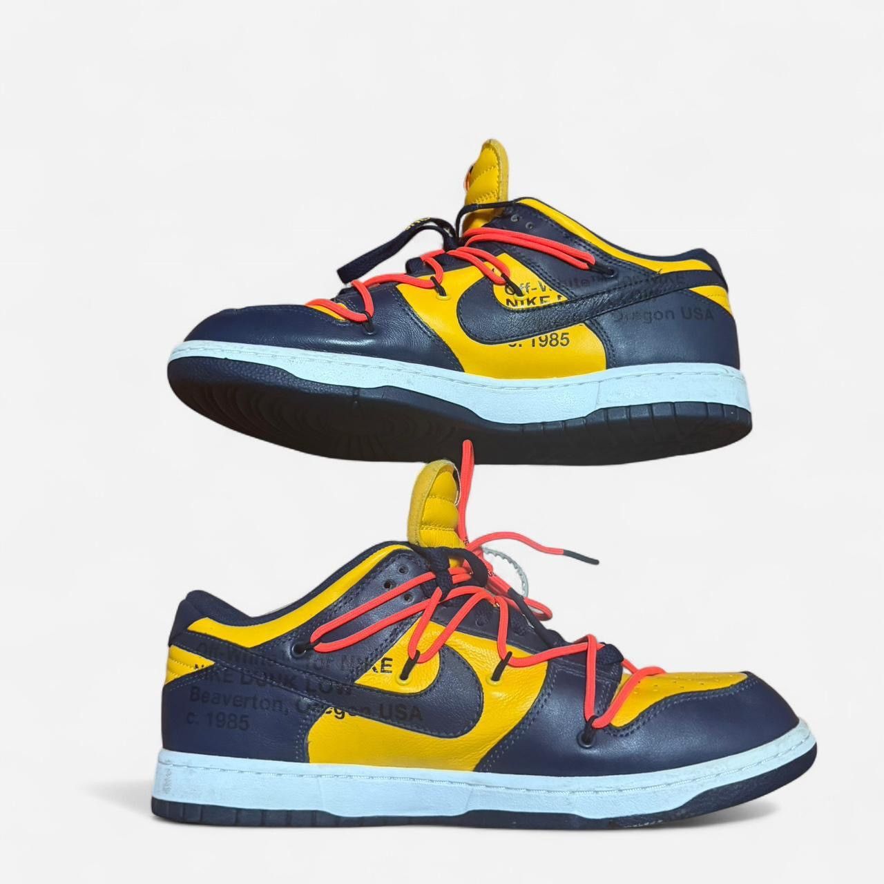 Nike × Off-White Nike x Off-White Dunk Low “University Gold / Midnight Navy” Size US 11 / EU 44 - 3 Thumbnail