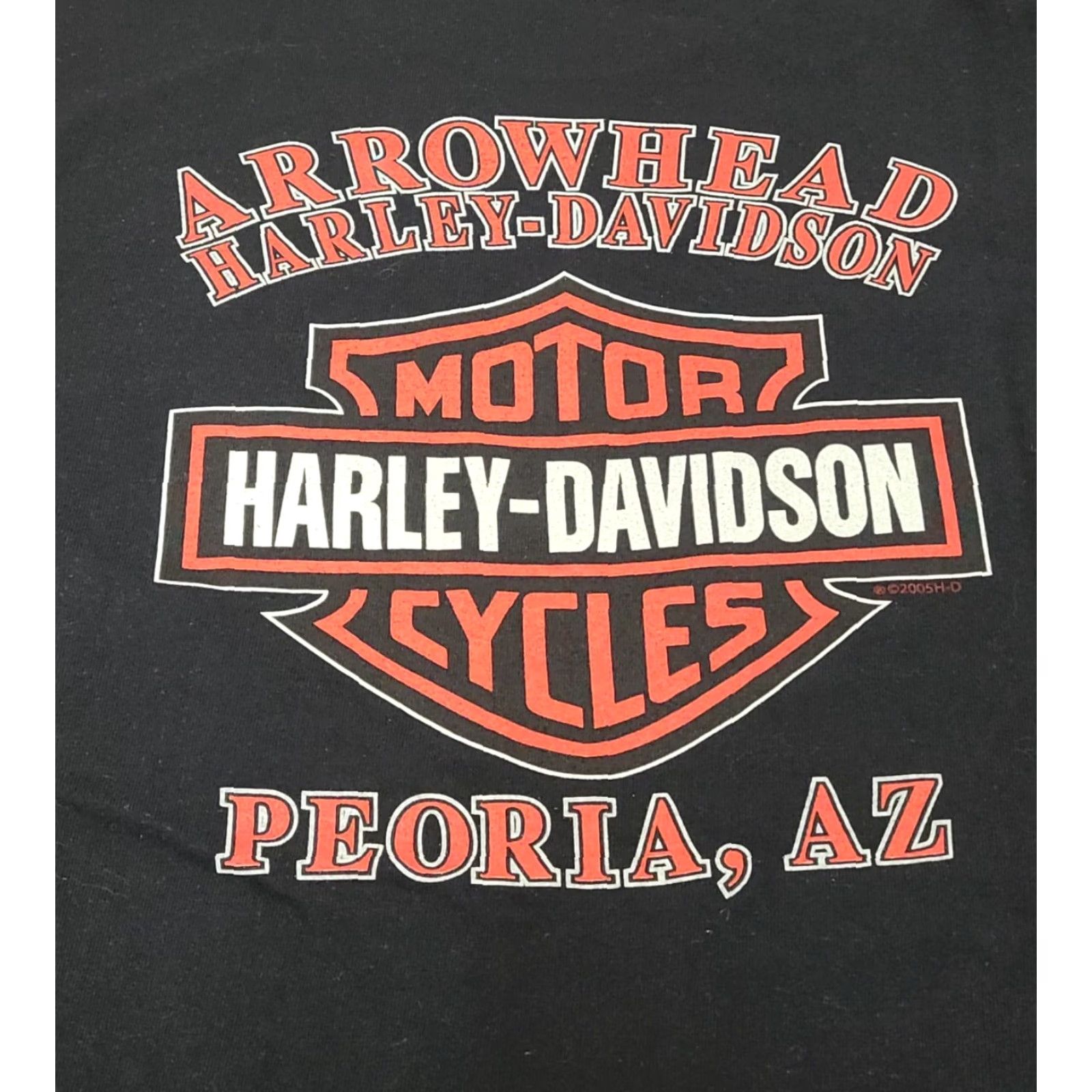 Harley Davidson VINTAGE Harley-Davidson Arrowhead Peoria AZ T-shirt Men M Black Cotton Logo 2006 Arizona Motorcycle Size US M / EU 48-50 / 2 - 7 Thumbnail