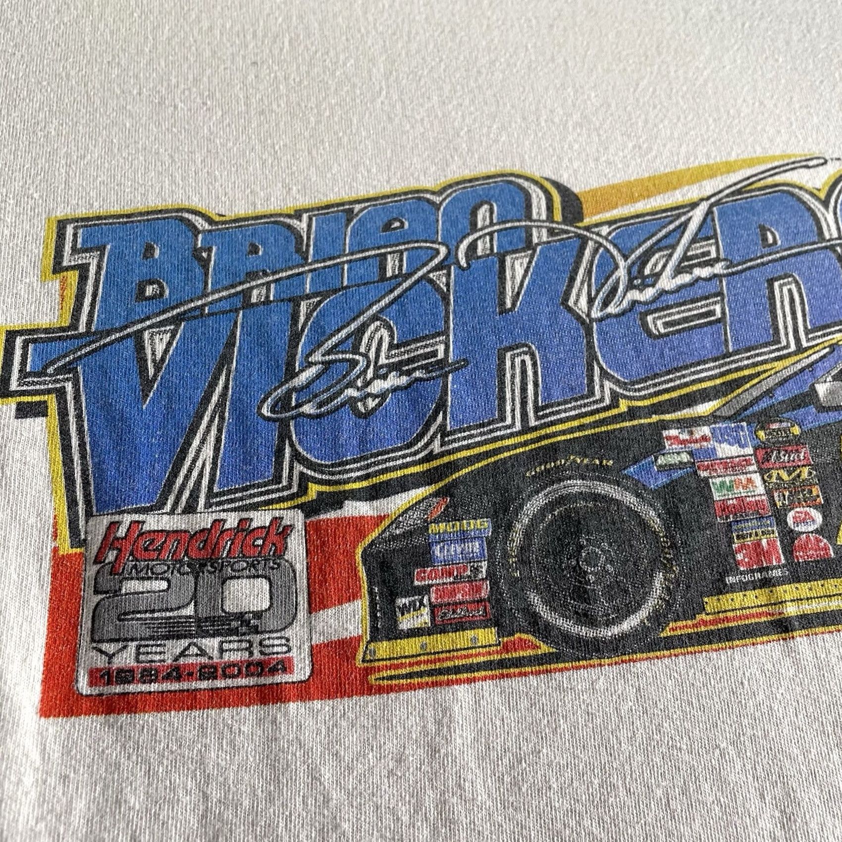 NASCAR VINTAGE NASCAR Shirt Mens M Nascar Nextel Cup Series 2004 GMAC Racing Beige Cotton Crew Neck Short Sleeve Logo Graphic Print Size US M / EU 48-50 / 2 - 6 Thumbnail