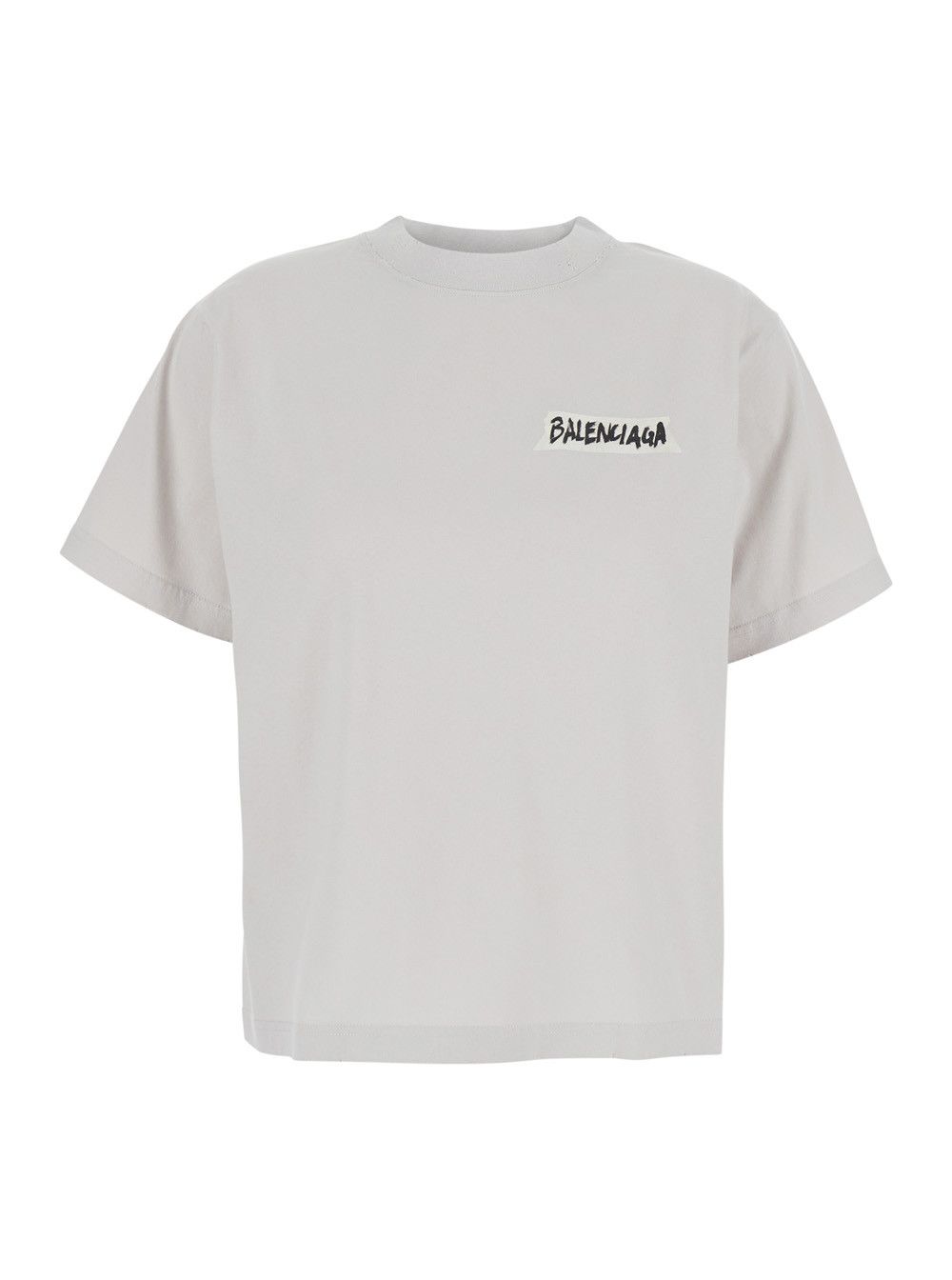 Balenciaga White T-shirt with logo on front and back in Cotton for Women Size L / US 10 / IT 46 - 1 Preview