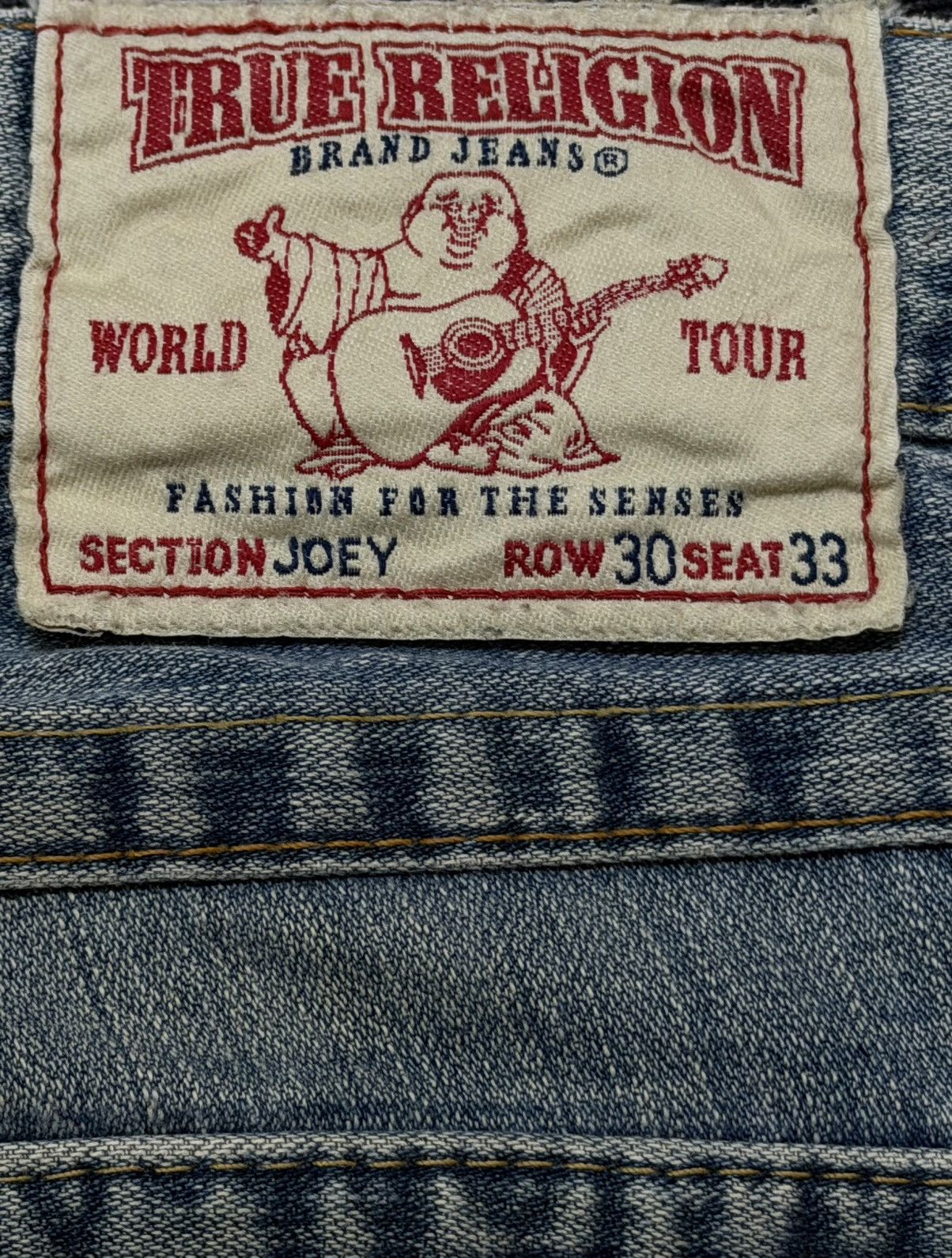True Religion Vintage 90s Usa True Religion Faded Distress Wide Leg Flare Size US 33 - 6 Thumbnail