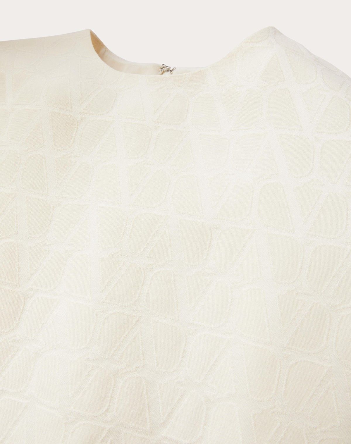 Valentino o1s1wg110525 Toile Iconographe Short Dress in White Size L / US 10 / IT 46 - 7 Thumbnail