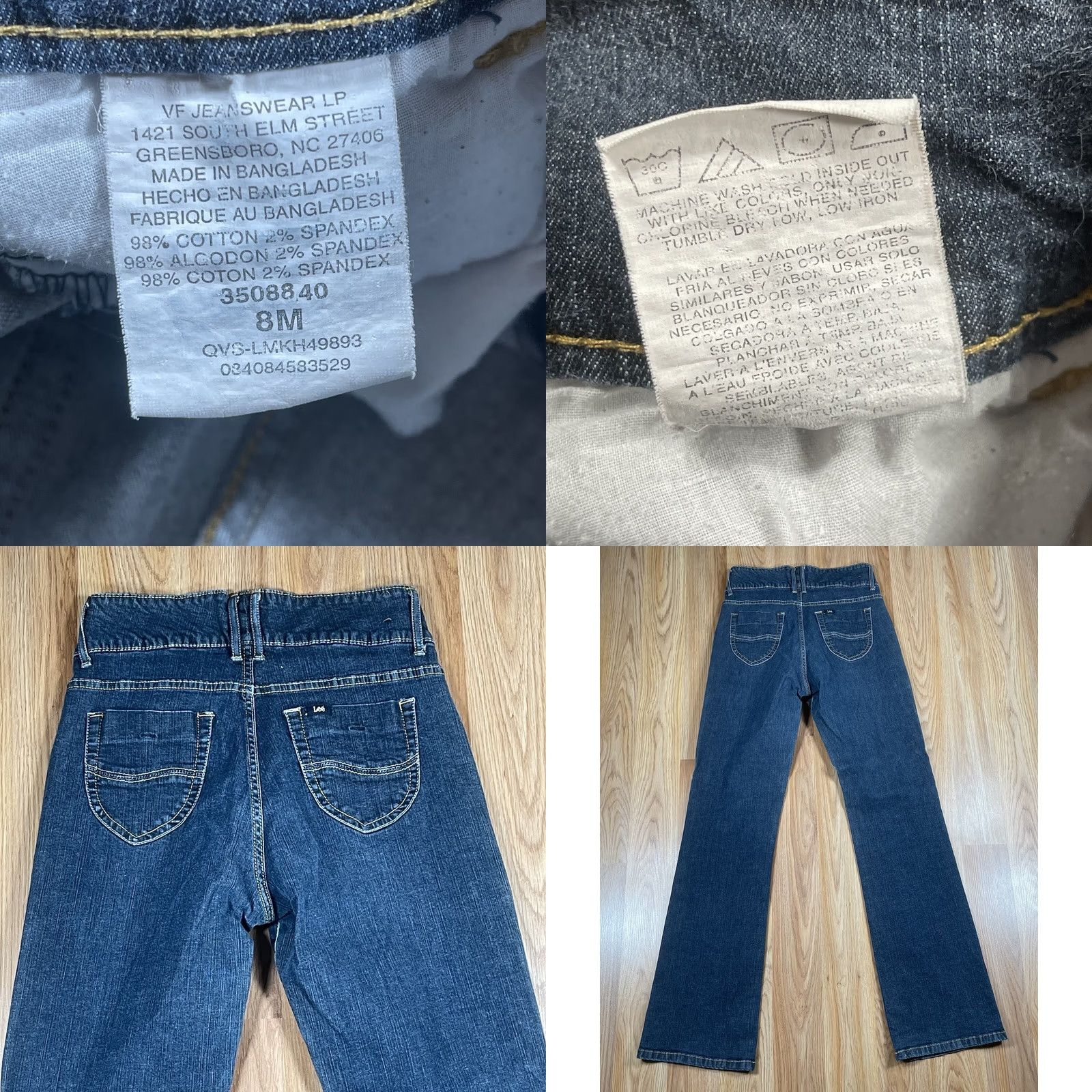 Lee Lee Jeans Womens Size 8 Regular Lower On The Waist Straight Leg Denim Pants Blues Jeans Casual 90s? Size 30" / US 8 / IT 44 - 9 Thumbnail