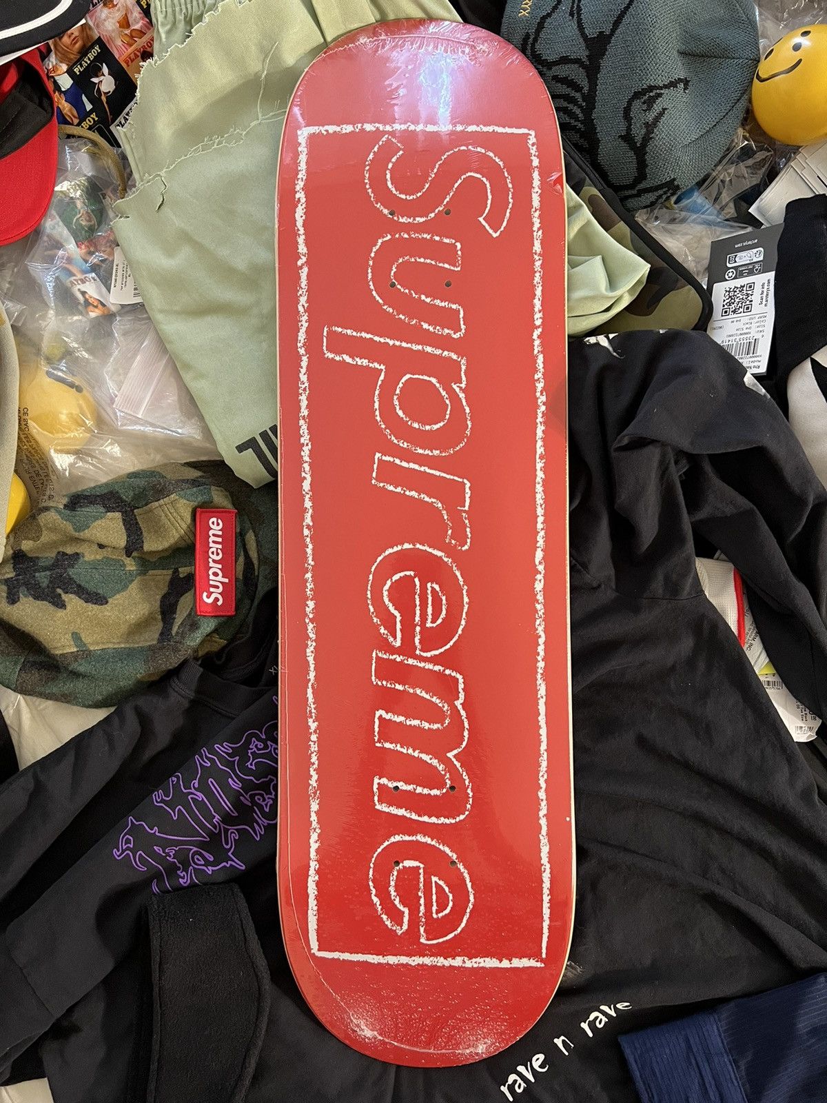 Supreme Supreme kaws chalk logo skateboard deck   | Grailed