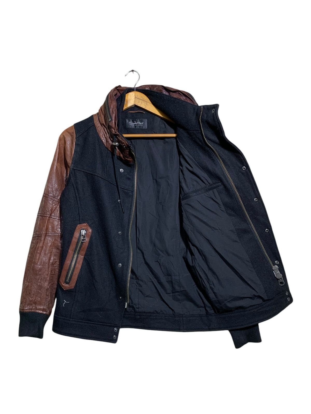 Tornado Mart 🔥TORNADO MART JAPAN WOOL/LEATHER JACKETS DETACHED HOODIE Size US M / EU 48-50 / 2 - 8 Thumbnail