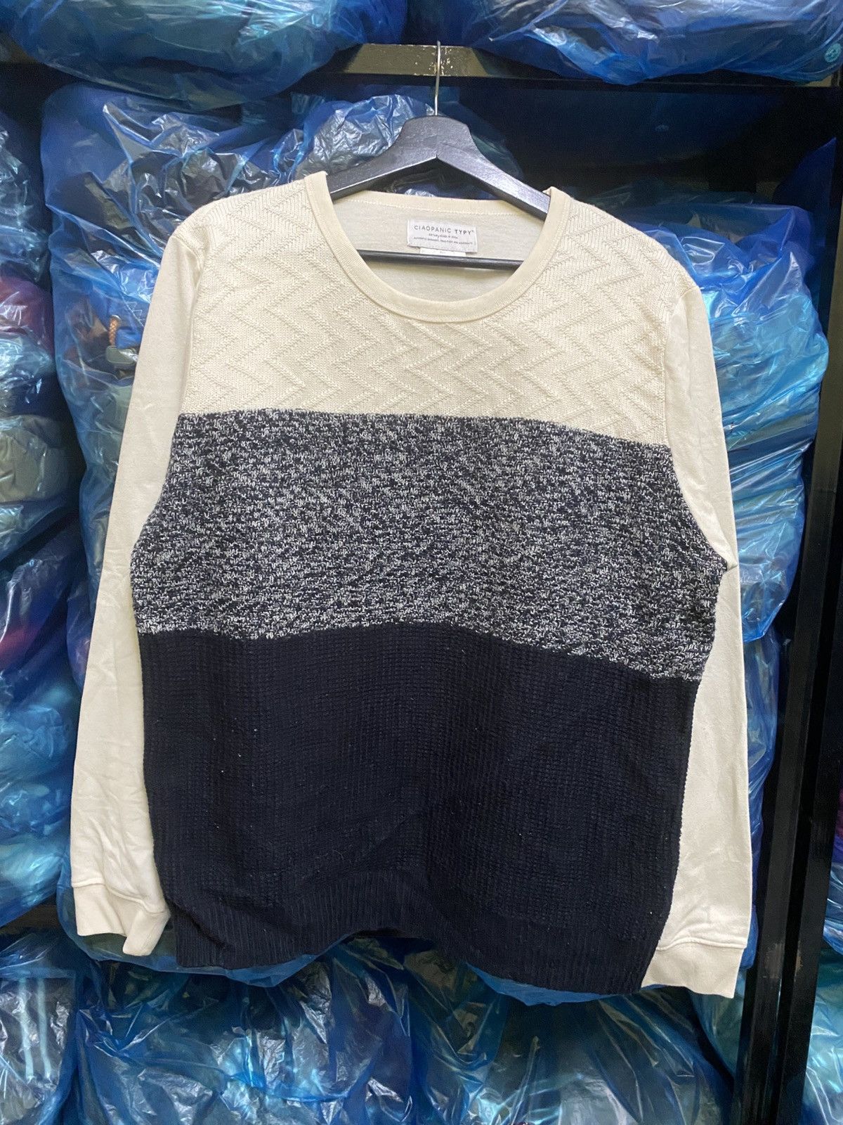 Ciaopanic Ciaopanic Typy Men’s Colorblock Textured Knit Pullover Size US L / EU 52-54 / 3 - 2 Thumbnail