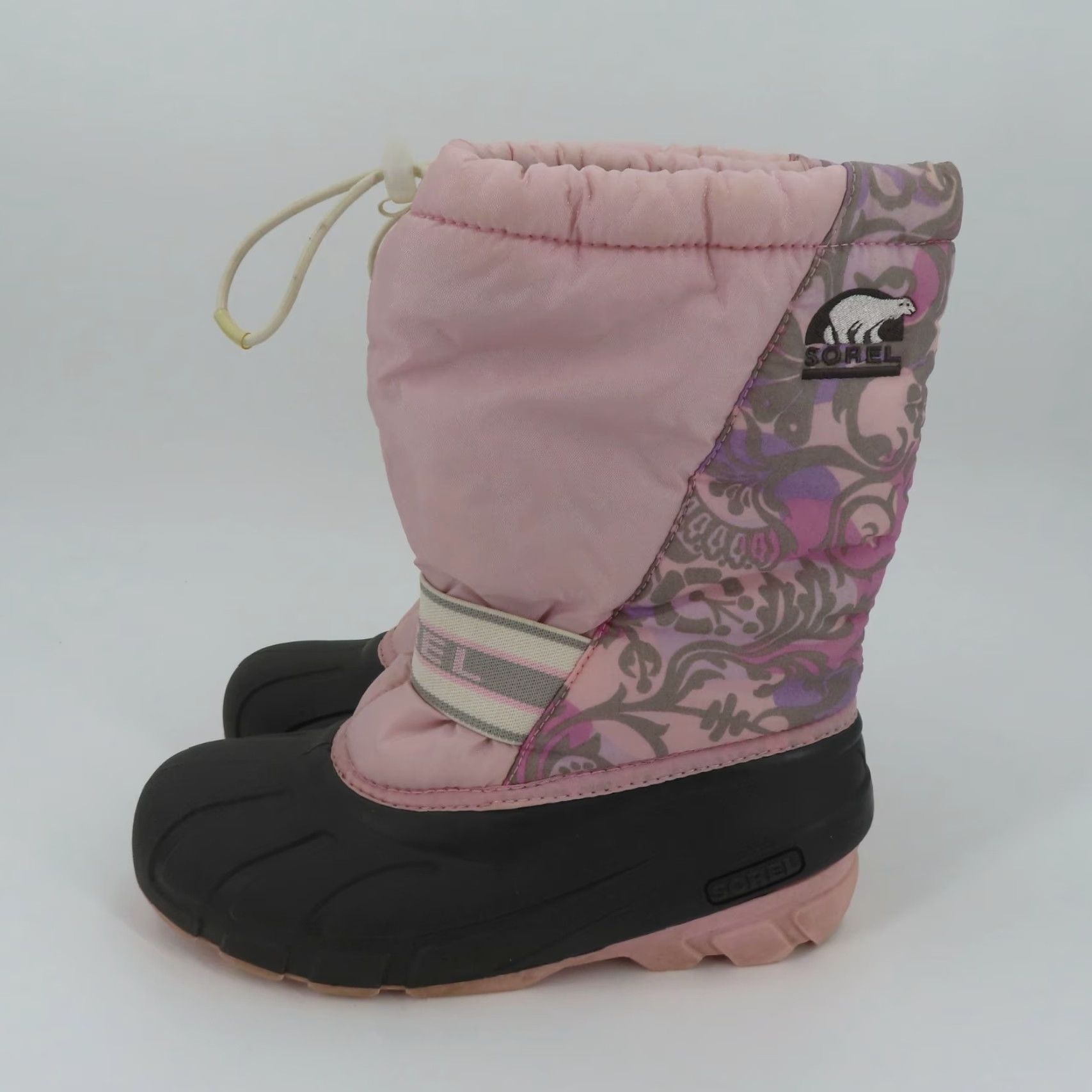 SOREL Sorel Boots Womens 7 Pink Floral Flower Felt Lined Winter Snow Cub NY1799-636 Shoes Mens? Size US 7 / IT 37 - 5 Thumbnail