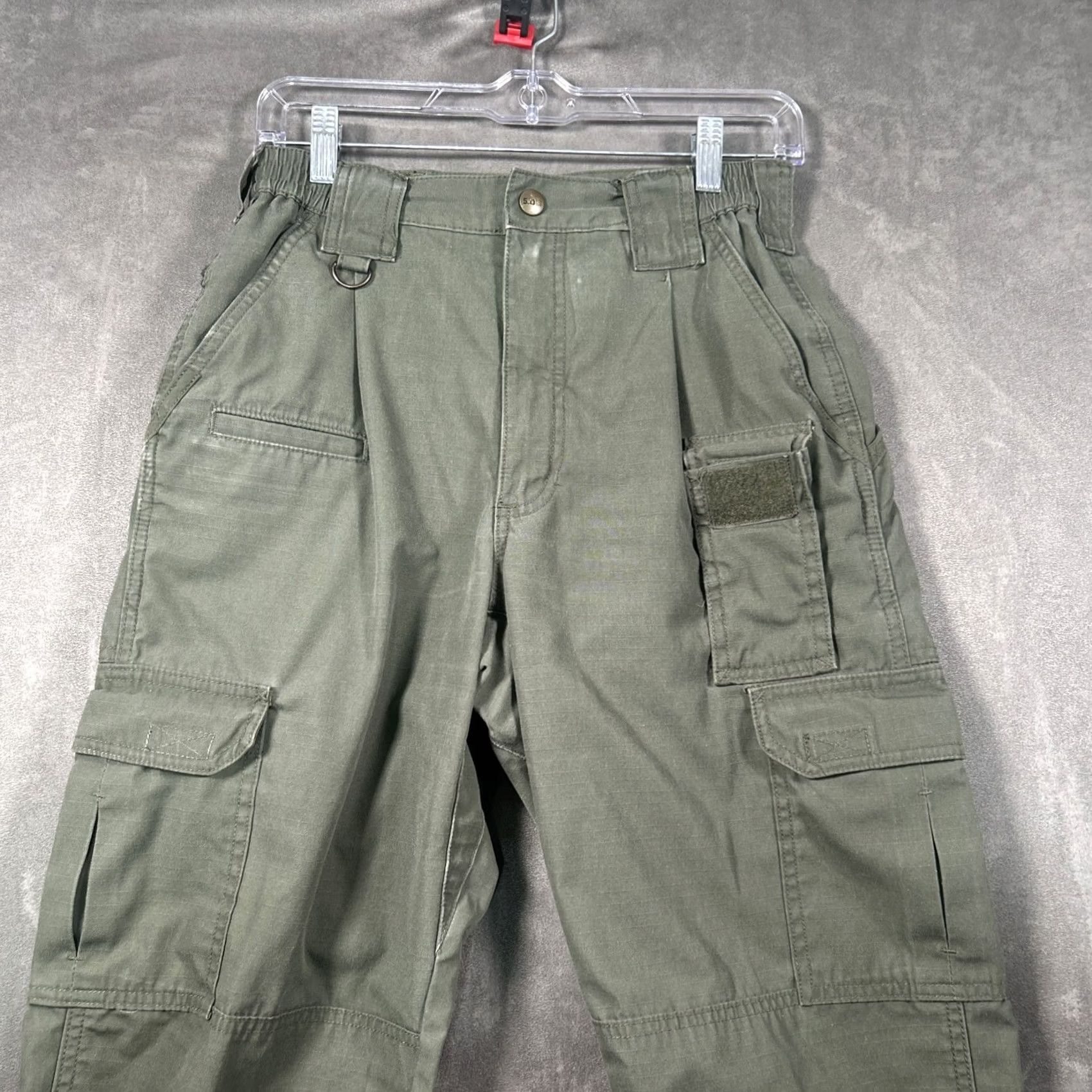 Vintage 5.11 Tactical Mens Regular Fit Taclite Pro Ripstop Cargo Pants Green 28x32 Size US 28 / EU 44 - 2 Thumbnail