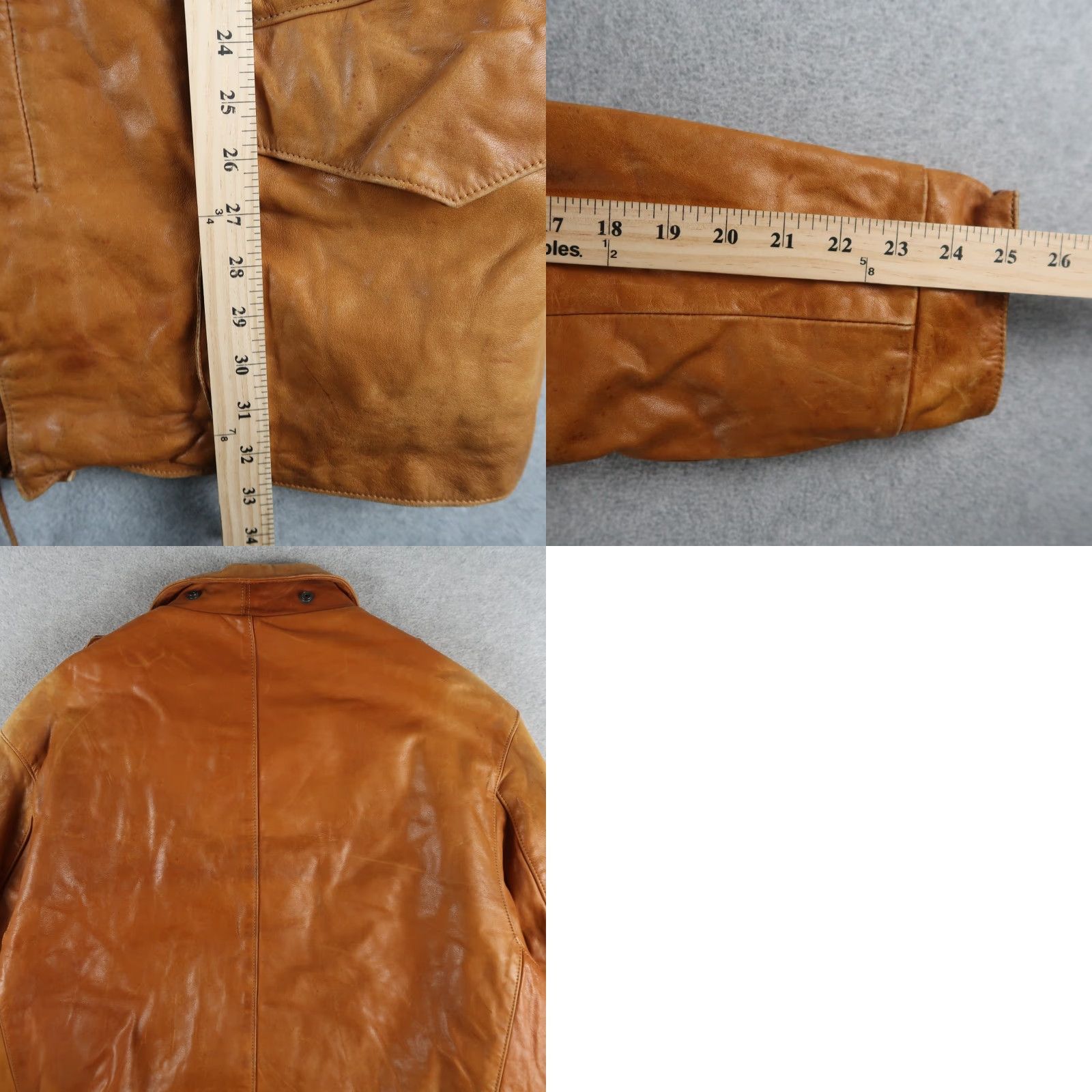 Vintage VINTAGE Overland M-65 Military Jacket Men L Brown Leather Mid-Length Ladies? No, Men’s L. Size US L / EU 52-54 / 3 - 10 Thumbnail