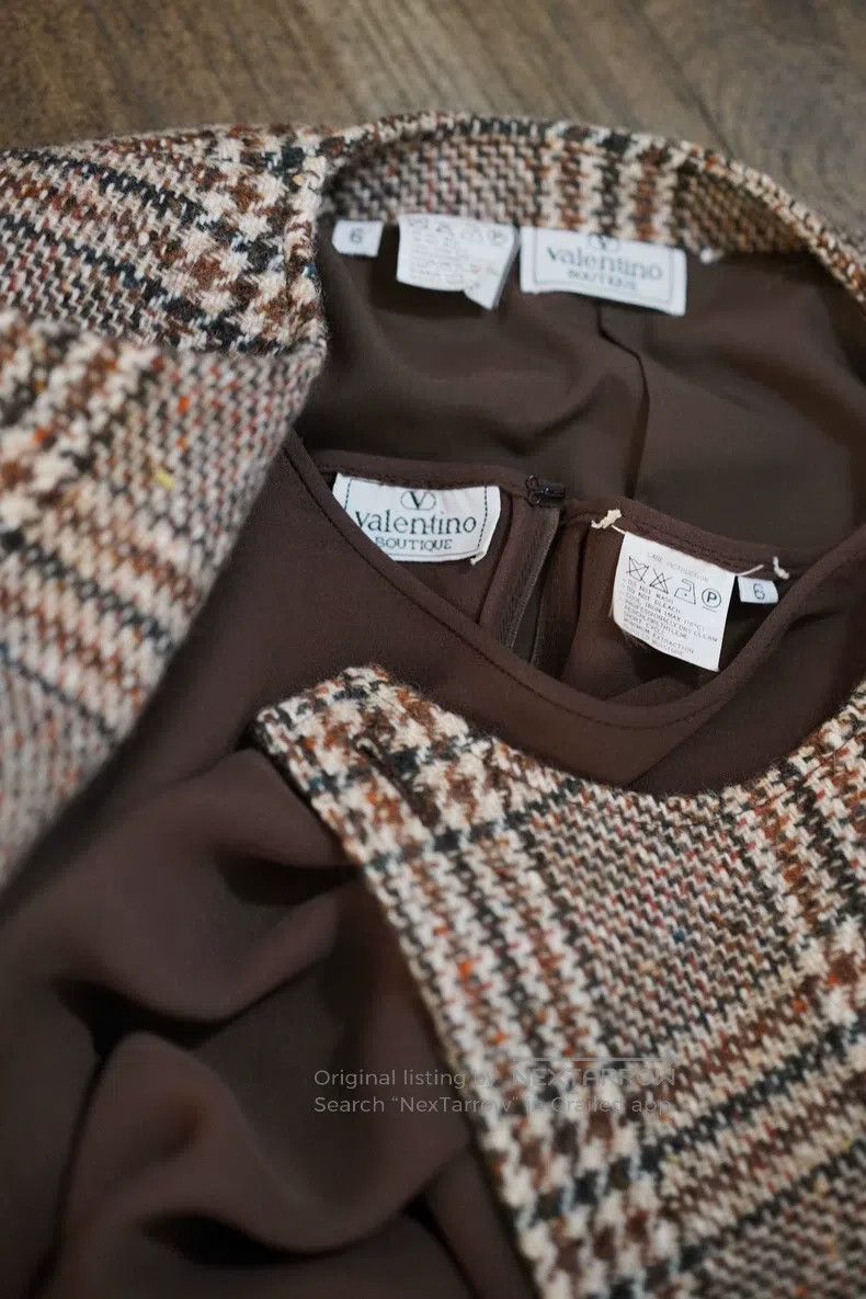 Valentino Valentino Plaid wool tweed coat set Size M / US 6-8 / IT 42-44 - 2 Thumbnail
