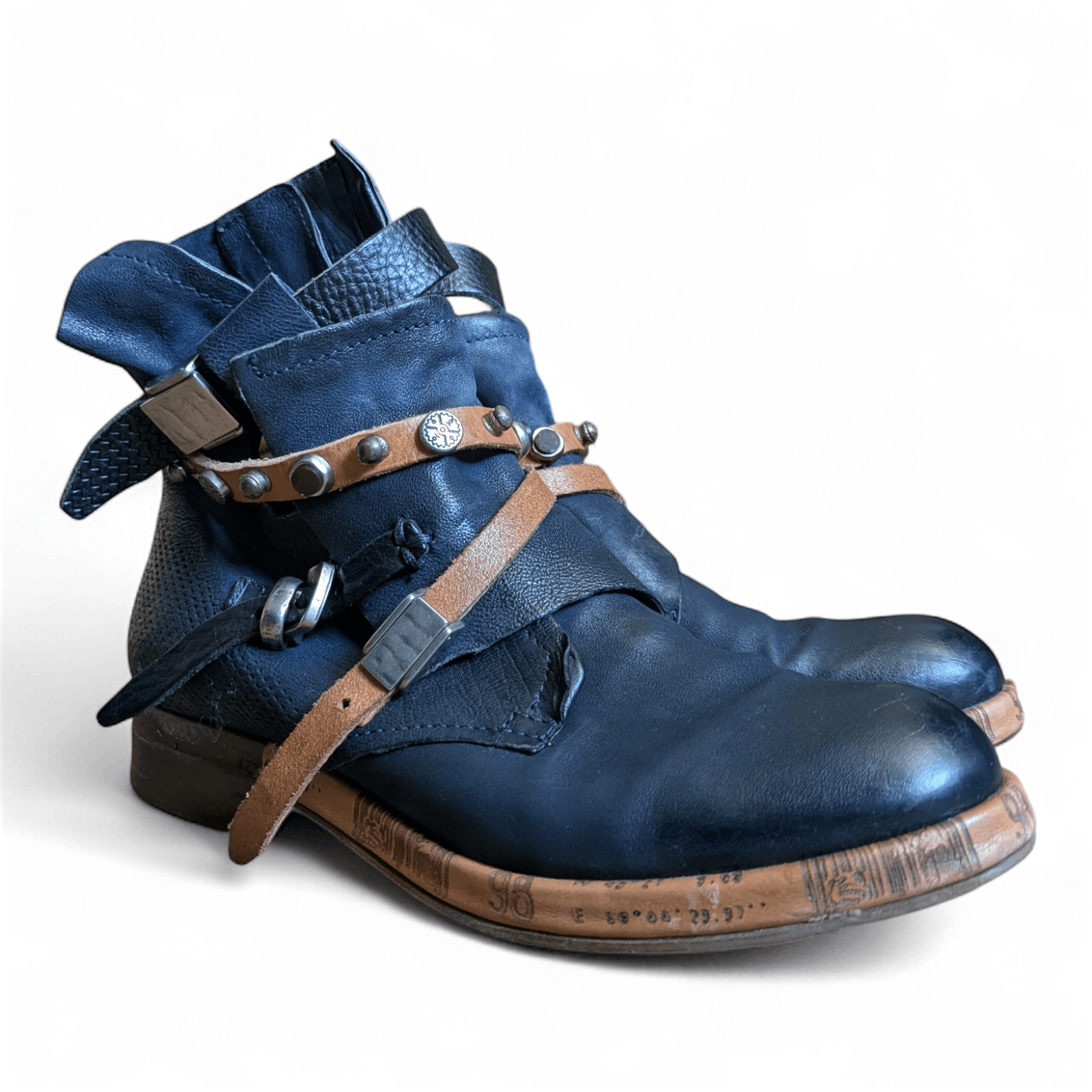 A.S.98 A.S. 98 SAINT Multi-Strap Biker Ankle Boots Size US 8 / IT 38 - 22 Thumbnail