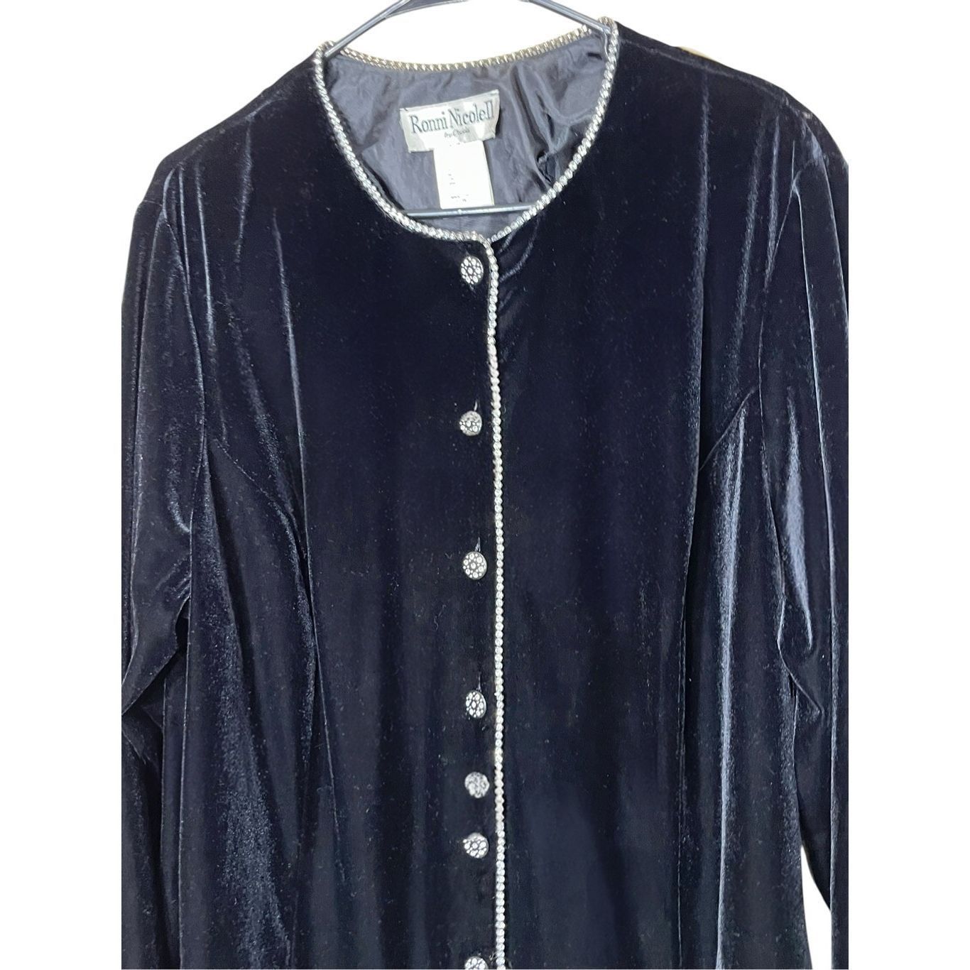 Other Vintage Ronni Nicole II By Ouida Black Velvet Rhinestone But Size 3XL / US 20-22 - 2 Thumbnail
