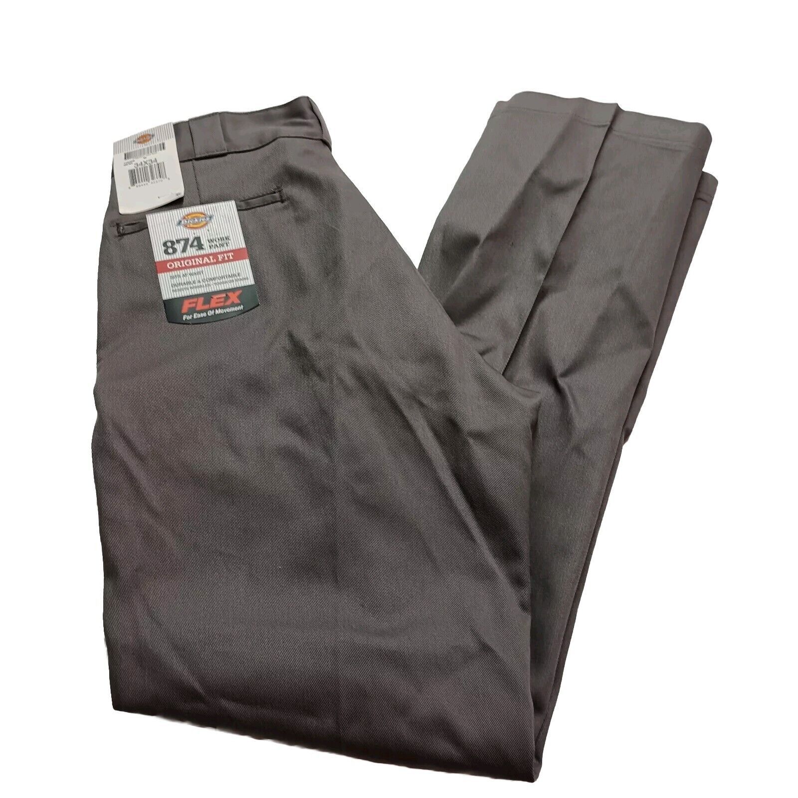 Dickies Dickies Work Pants Men's 34x34 Gray 874 Flex Original Fit Size US 34 / EU 50 - 1 Thumbnail