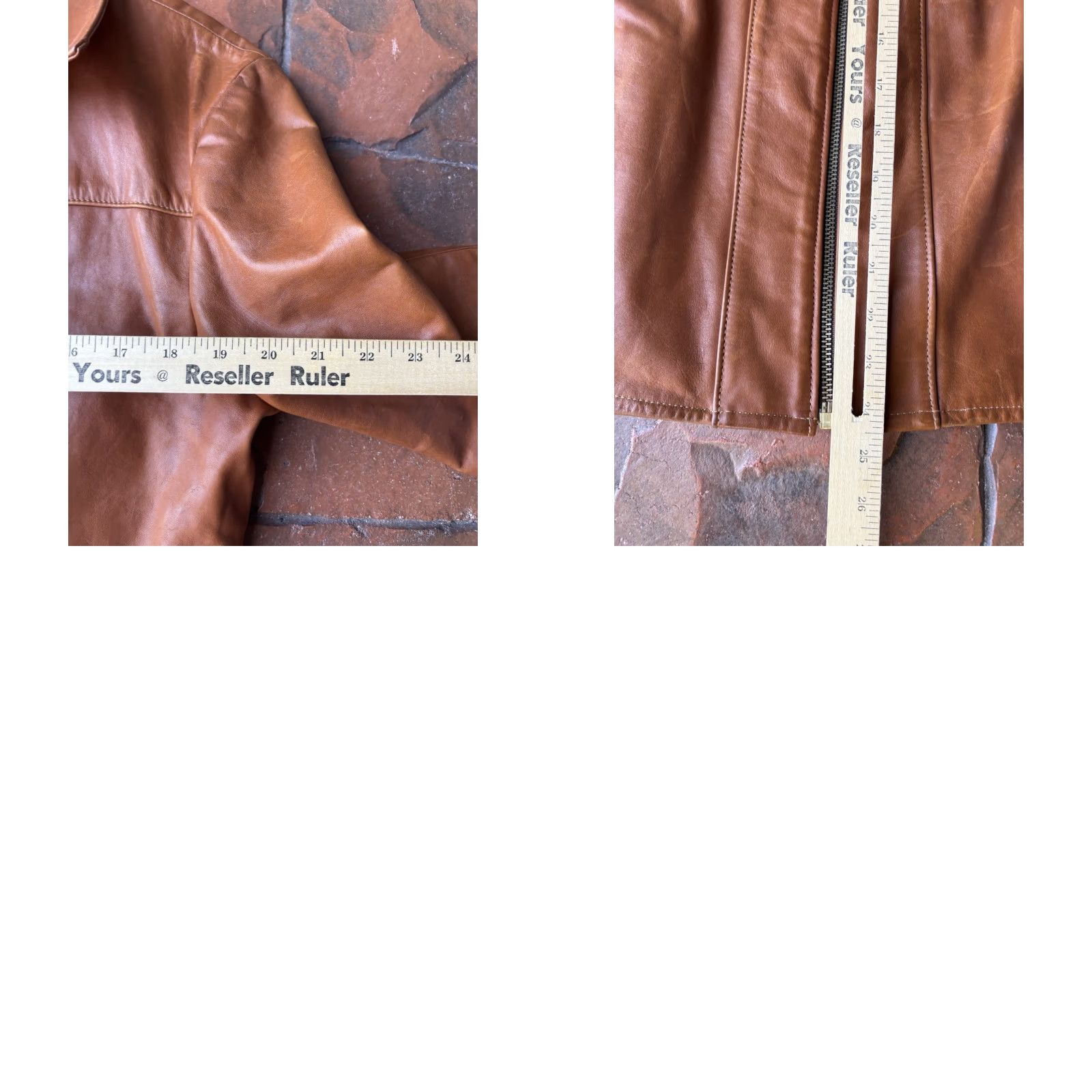 Drome VINTAGE Rome Peabody Massachusetts Leather Zip Up Jacket 42 USA Talon Zipper Brown Women's Jacket Size M / US 6-8 / IT 42-44 - 9 Thumbnail