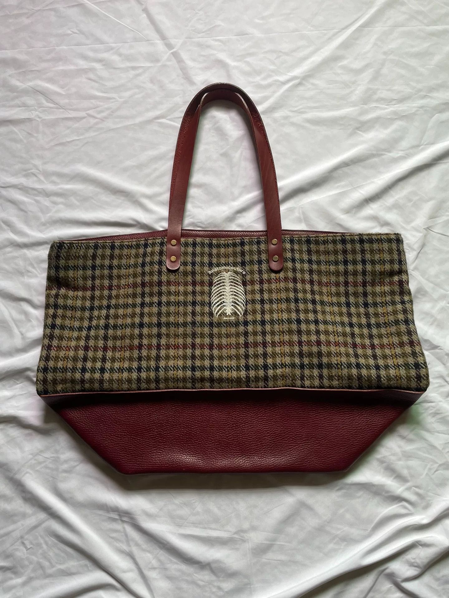 Undercover harris tweed tote bag with leather base Size ONE SIZE - 1 Thumbnail