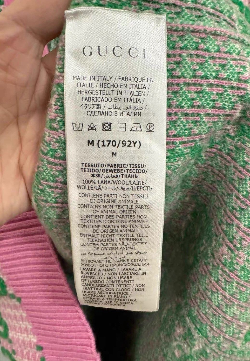 Gucci Gucci Colorful Logo V-Neck Wool Cardigan-2506 Size M / US 6-8 / IT 42-44 - 3 Thumbnail