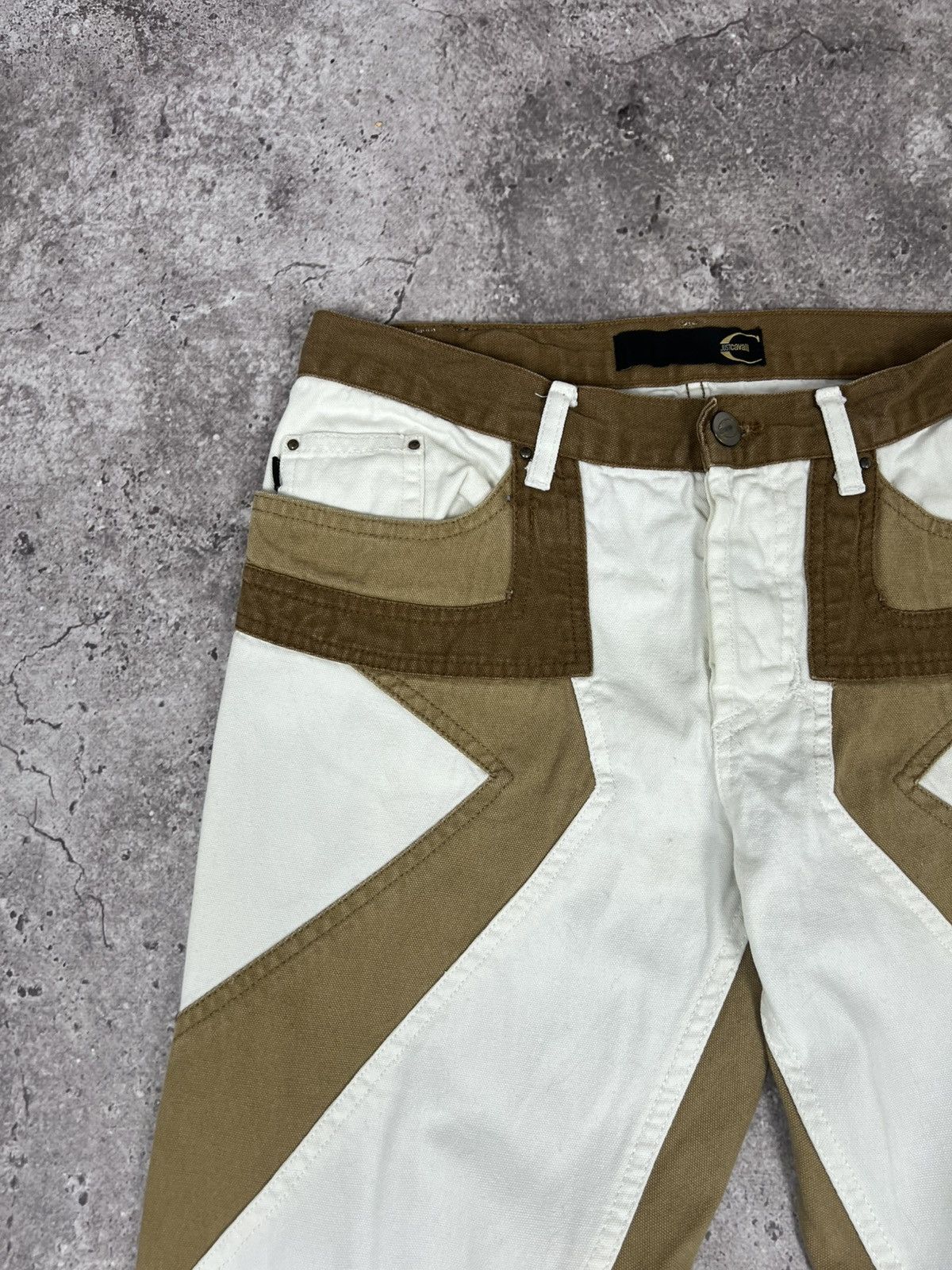 Just Cavalli Just Cavalli Geometrical Patchwork Jeans Pants Size 32" / US 10 / IT 46 - 4 Thumbnail