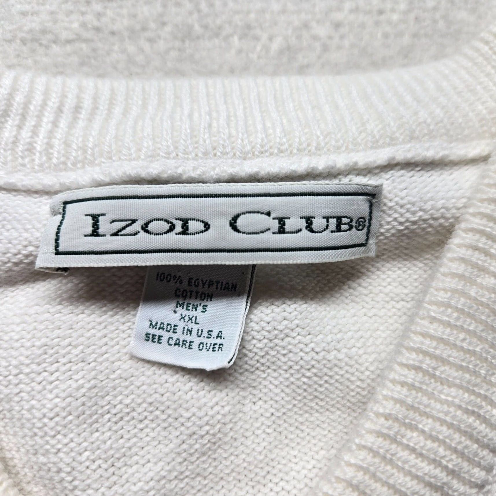 Izod IZOD Sweater Vest Golf Adults 2XL White 2XL Mens Wind-Resistant Breathable 1/2 Zip Hidden Valley Salem VA Virginia Size US XXL / EU 58 / 5 - 3 Thumbnail
