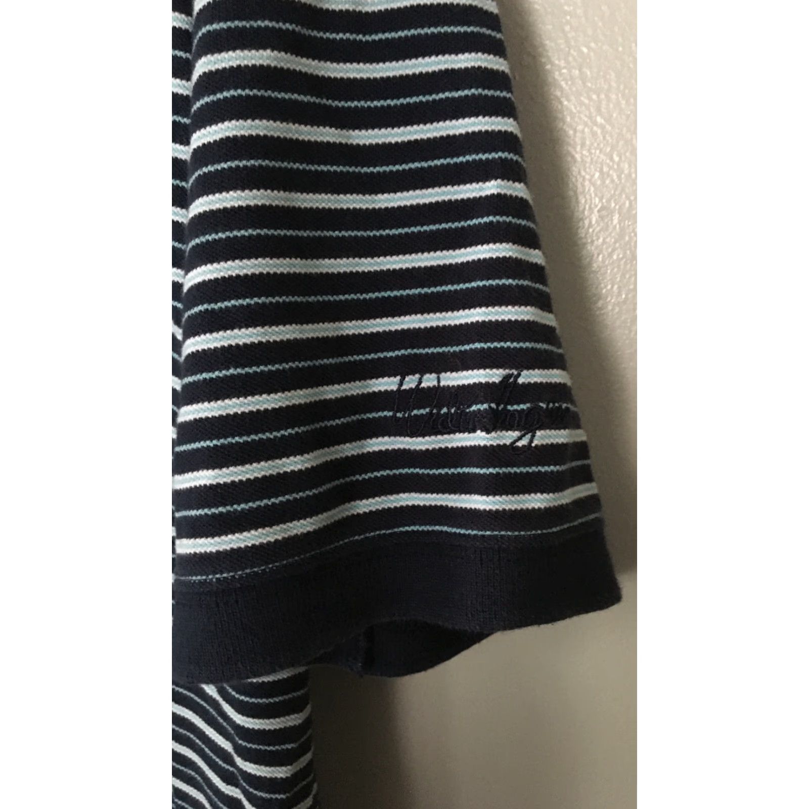 Vintage Walter Hagen Polo Golf Shirt Striped Blue L Short Sleeve Men’s Top Size US L / EU 52-54 / 3 - 2 Thumbnail