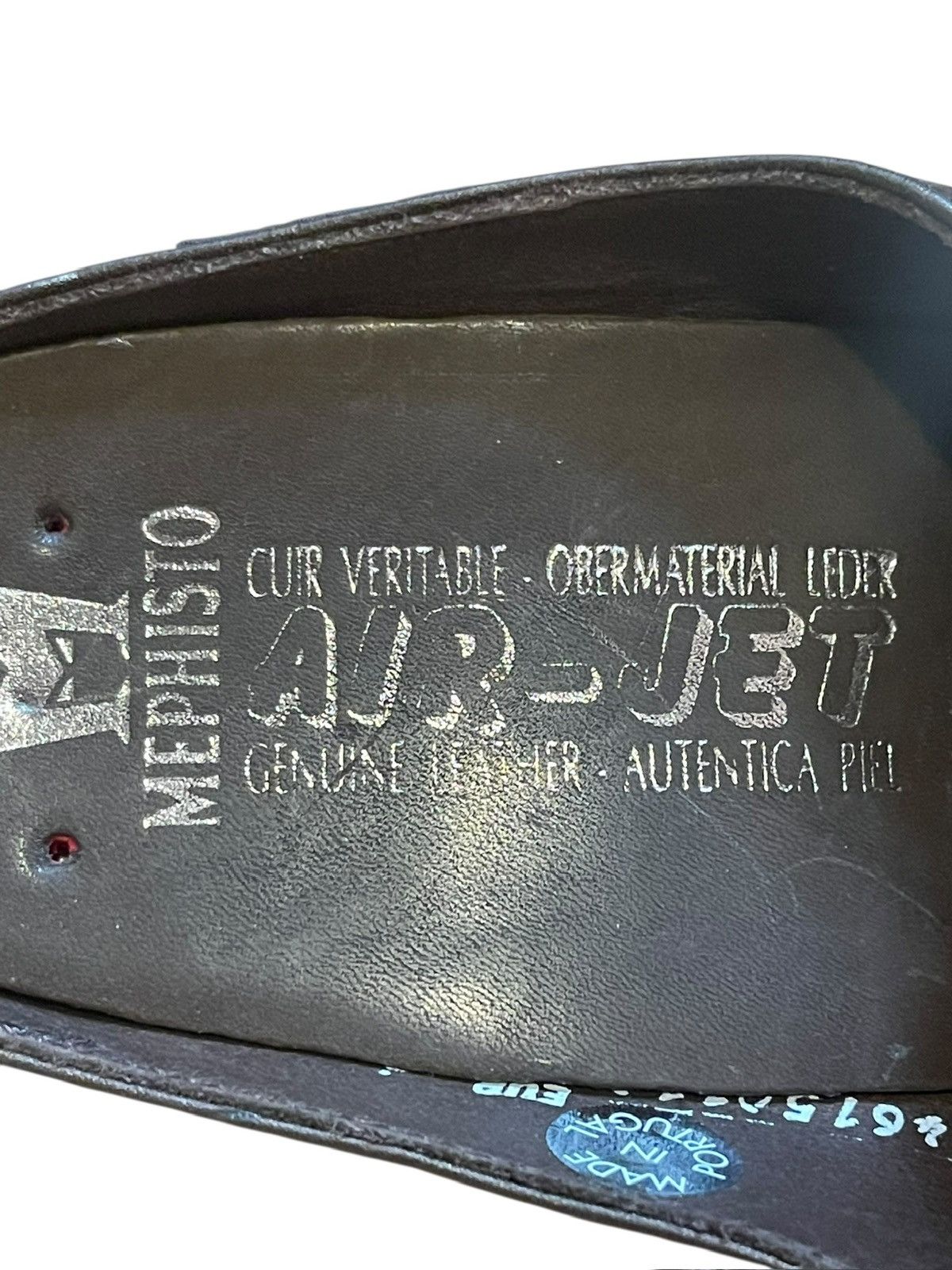 Mephisto Mephisto Brown Air Jet Genuine Leather Mule Shoes Sz 8.5 Size US 8.5 / IT 38.5 - 5 Thumbnail