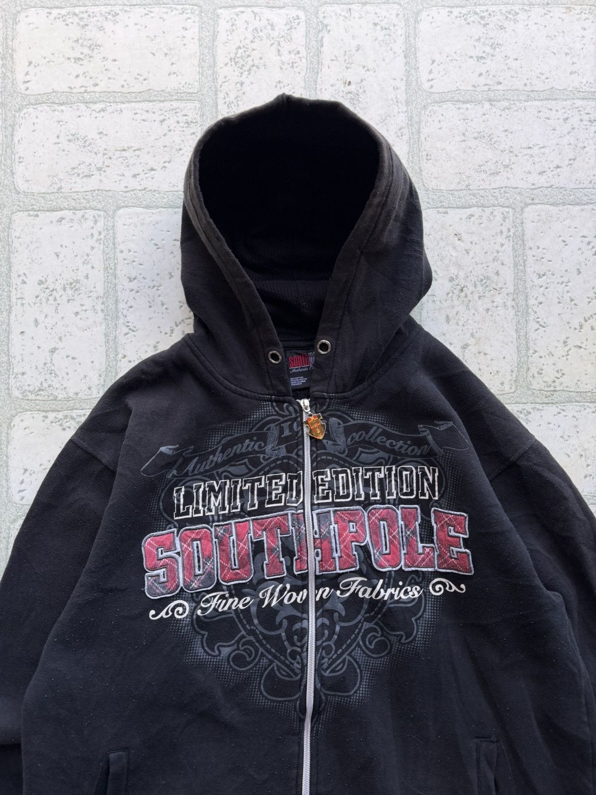 Y2K SouthPole Baggy Affliction Style Zip Up Hoodie