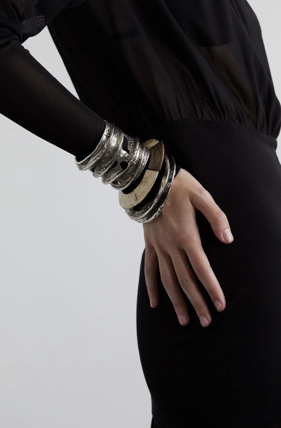 Saint Laurent Paris Saint Laurent Hammered Bangle NIB retail $1195 Size ONE SIZE - 5 Thumbnail