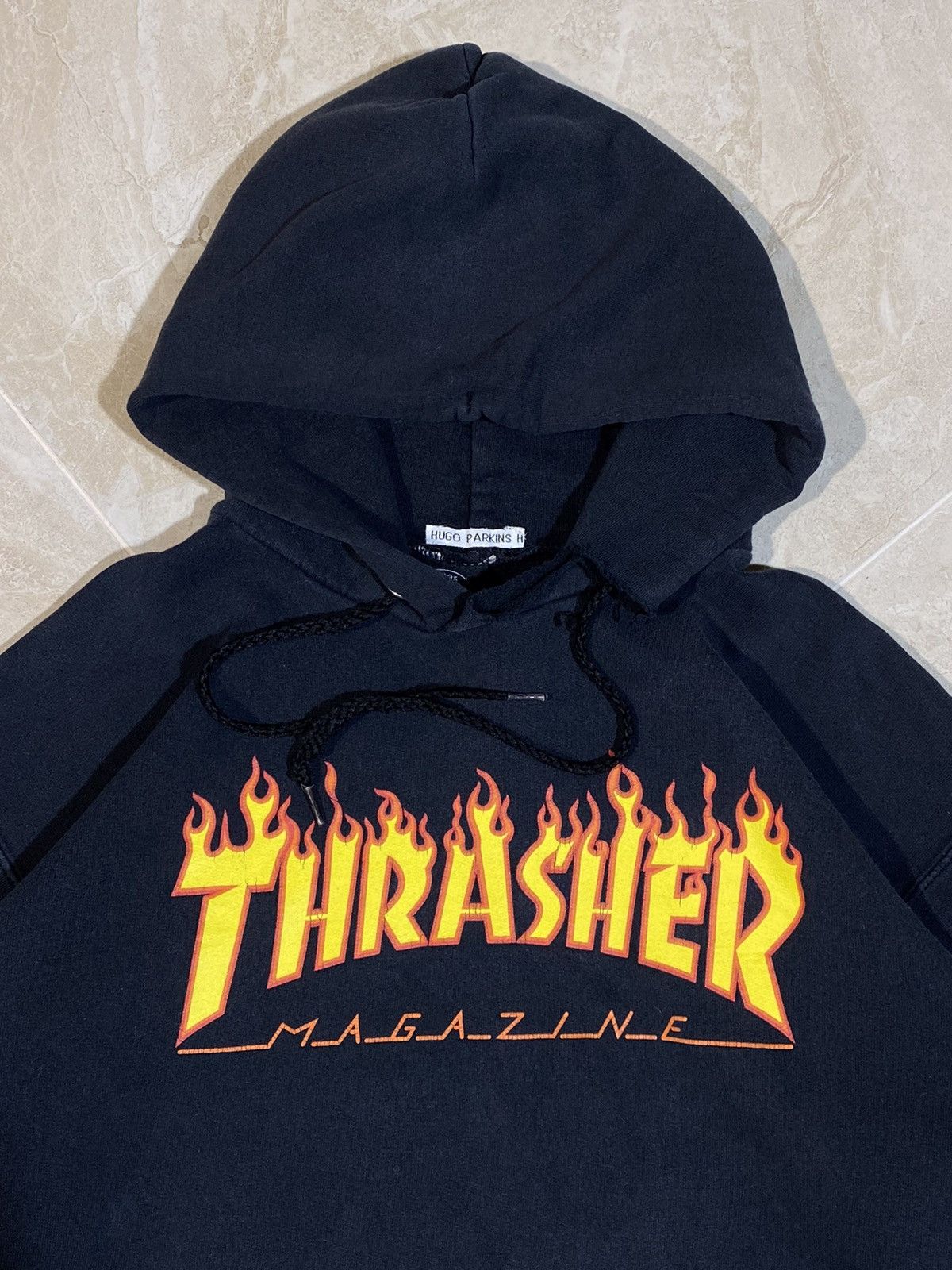 Thrasher × Vintage Vintage Thrasher y2k streetwear style distressed hoodie Size US S / EU 44-46 / 1 - 2 Thumbnail