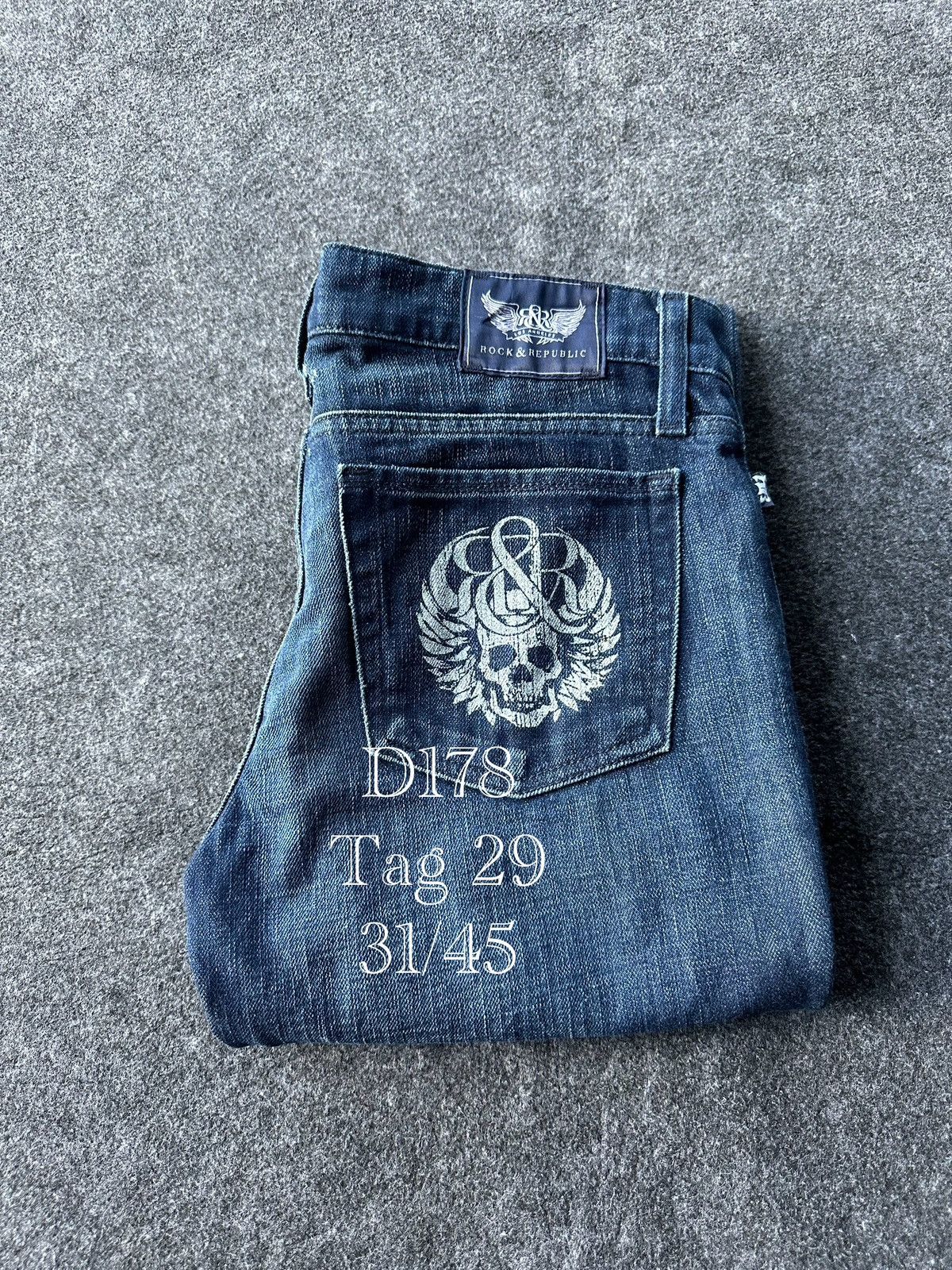 Rock & Republic Rock & Republic Slim Straight Denim 29x36 D178 Size US 29 - 14 Thumbnail