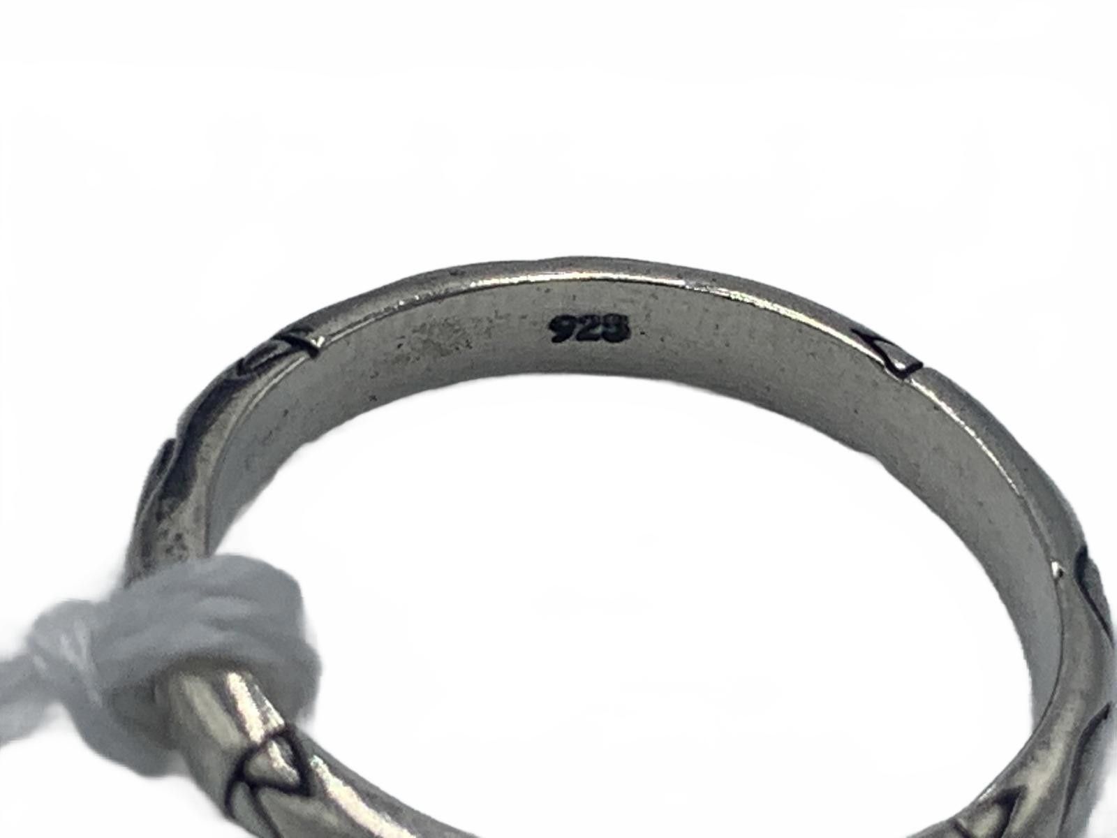 Other Engraved Southwestern Sterling Silver Laquer Embossed Ring Size ONE SIZE - 6 Thumbnail
