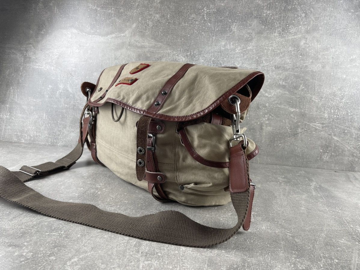 Vintage Machu Picchu Canvas Leather Messenger Bag Crossbody Travel Size ONE SIZE - 5 Thumbnail