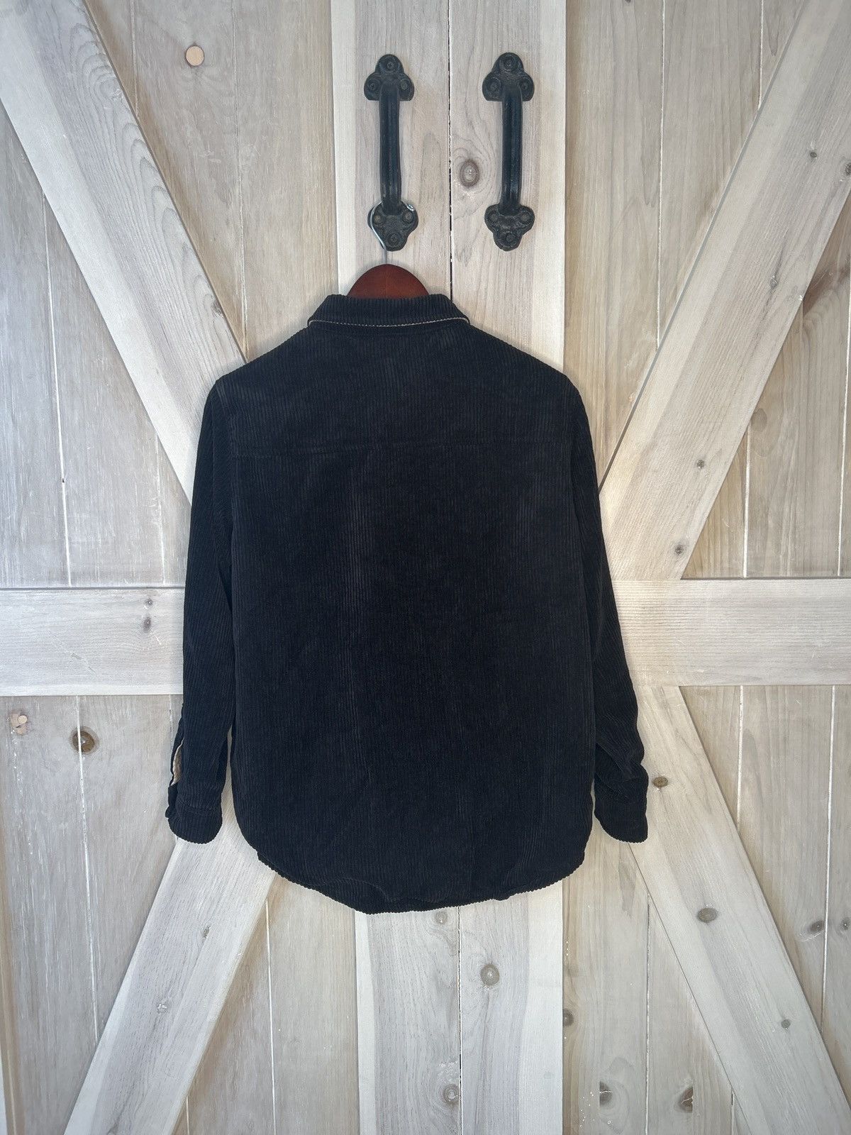 Flannel × Vintage Vintage Black Corduroy Button Up Size US M / EU 48-50 / 2 - 2 Thumbnail
