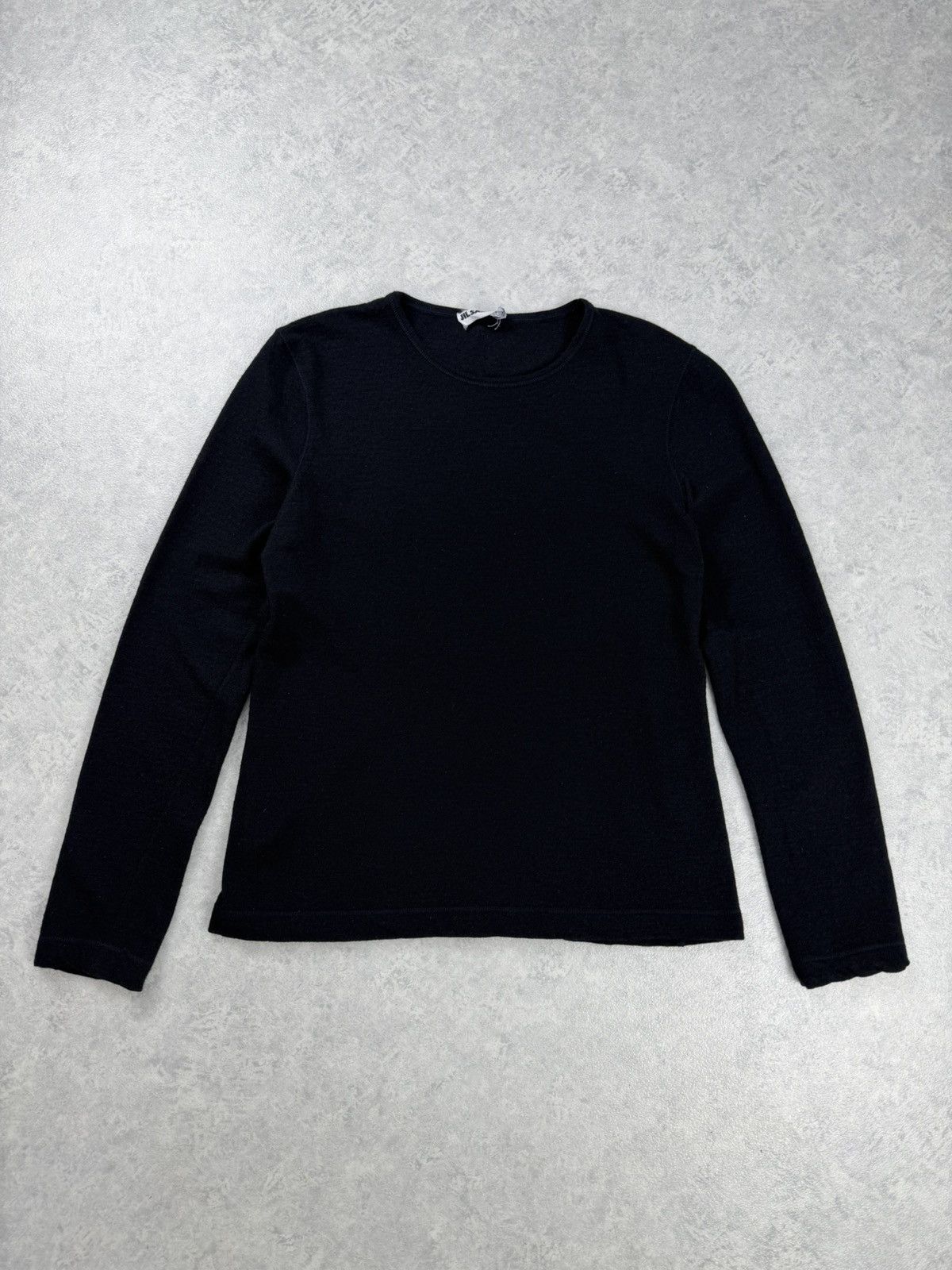 Jil Sander Jil Sander Navy Wool Blend Long Sleeve Top Size M Size M / US 6-8 / IT 42-44 - 1 Thumbnail