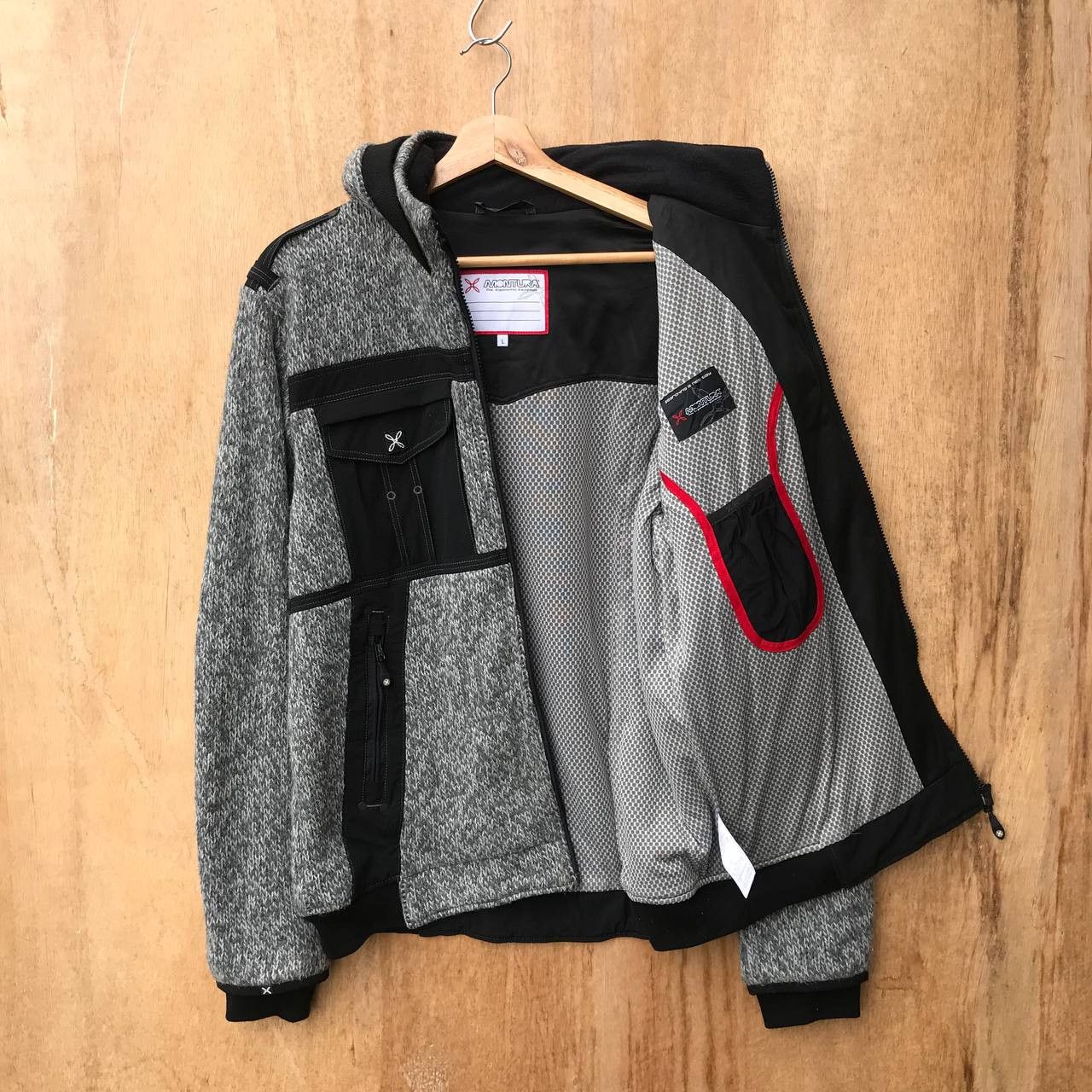 Japanese Brand MONTURA REMIX BIKER KNIT JACKET OUTDOOR JUMPER HOODIE Size US L / EU 52-54 / 3 - 15 Thumbnail