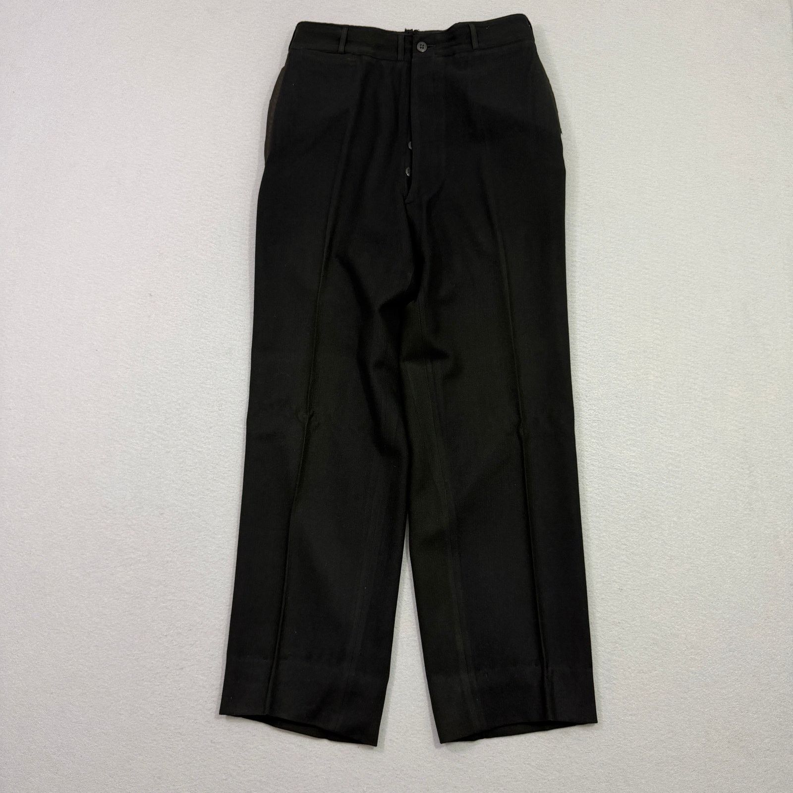 Vintage Vintage Military Army Trousers Mens 30x28 Black Button Size US 30 / EU 46 - 1 Thumbnail