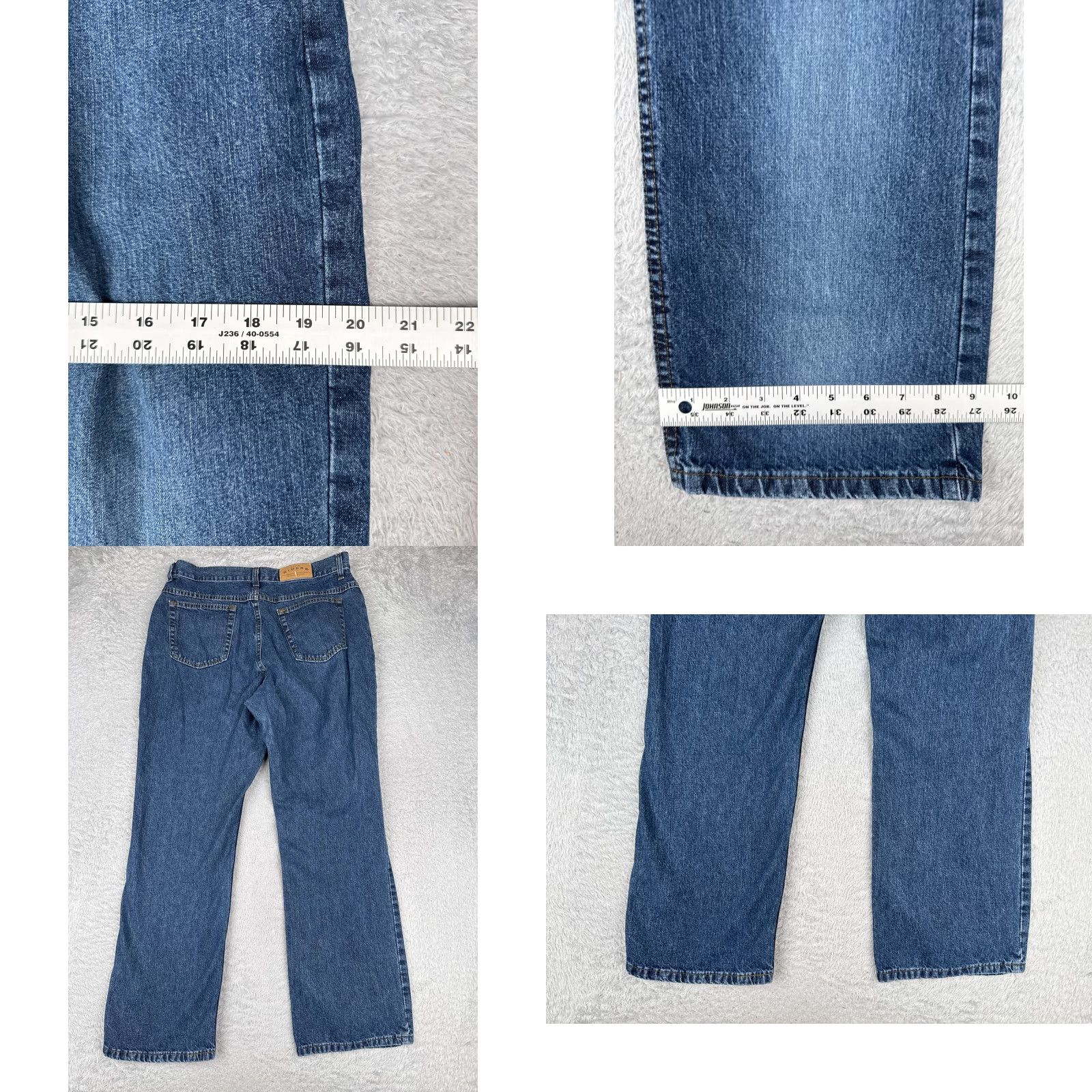 Lee VINTAGE Lee Blue Denim Jeans Bootcut Women 14 High Rise 32x30 5-Pocket Denim Cotton Blend Regular 32 in Inseam 30 in USA Shirt/Jeans? Size 36" / US 14 / IT 50 - 9 Thumbnail