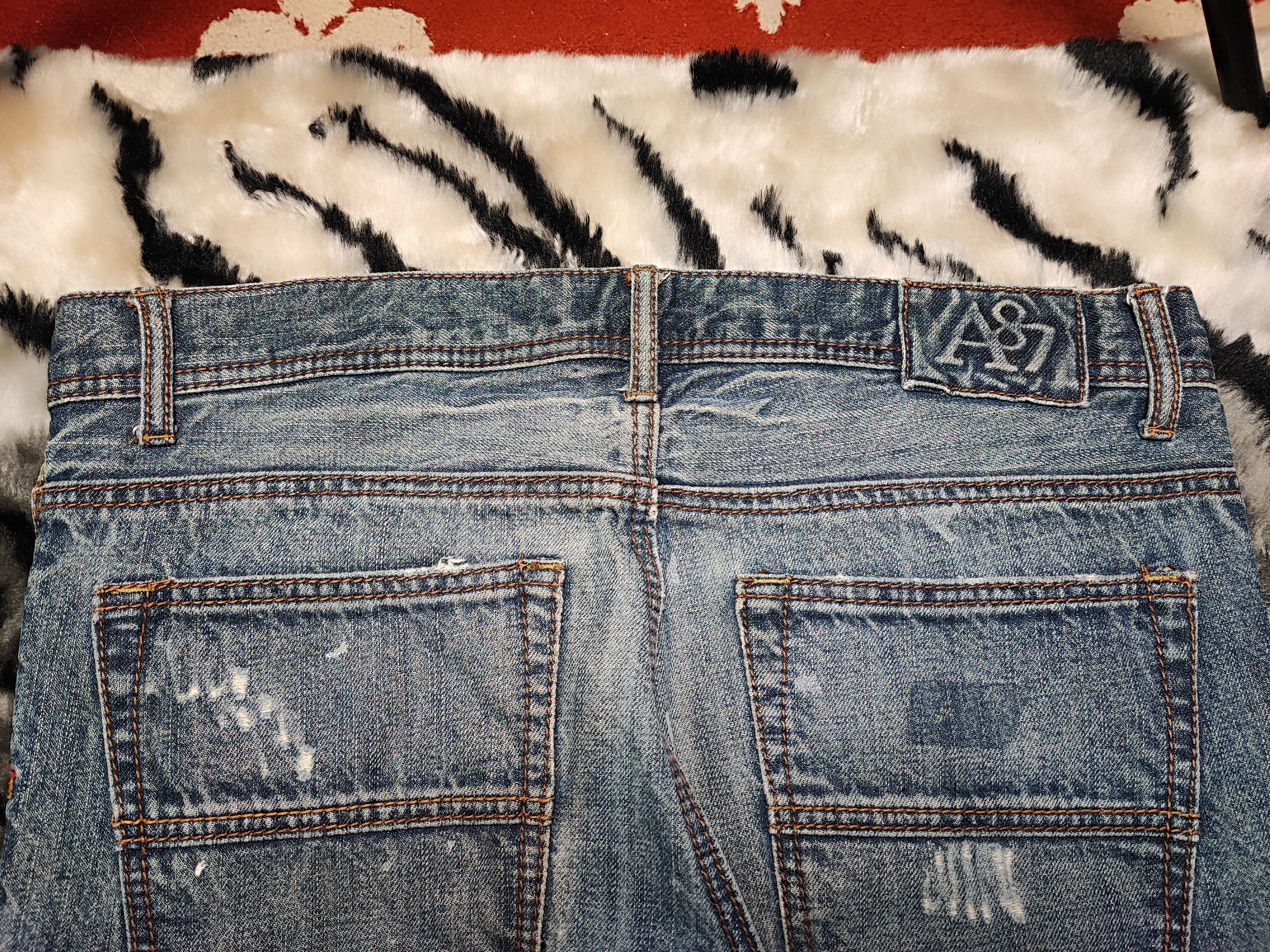 Aeropostale × Vintage Crazy Vintage Y2K/2000s Baggy Grunge Distressed Flared Jeans Size US 36 / EU 52 - 17 Thumbnail