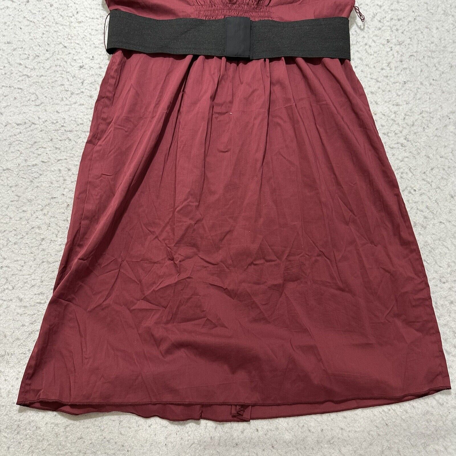 Other BCBGMaxazria Medium Burgundy Red Belted V-Neck Dress Size M / US 6-8 / IT 42-44 - 12 Thumbnail