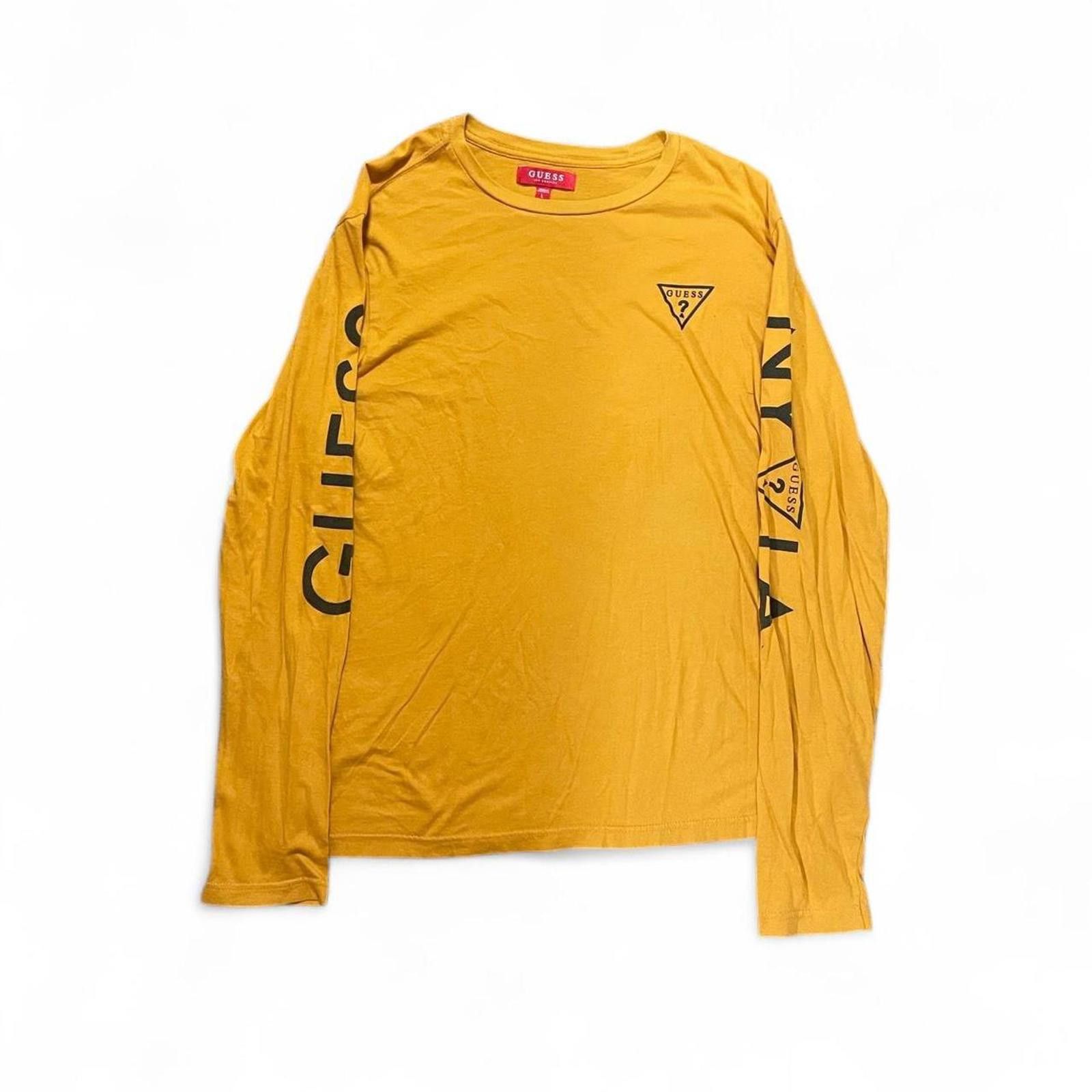 Guess Guess LA Yellow & Black Logo Graphic Print Down Sleeves L Size US L / EU 52-54 / 3 - 1 Thumbnail