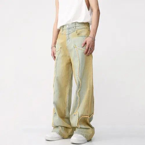 Japanese Brand Gradient Straight Denim Pant Size US 32 / EU 48 - 2 Thumbnail