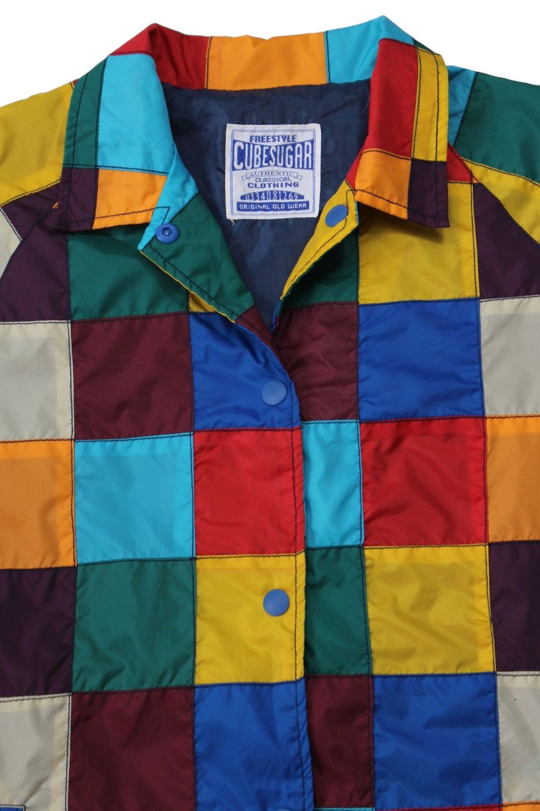 Japanese Brand 2000S CUBE SUGAR PATCHWORK COACH JACKET Size US M / EU 48-50 / 2 - 3 Thumbnail