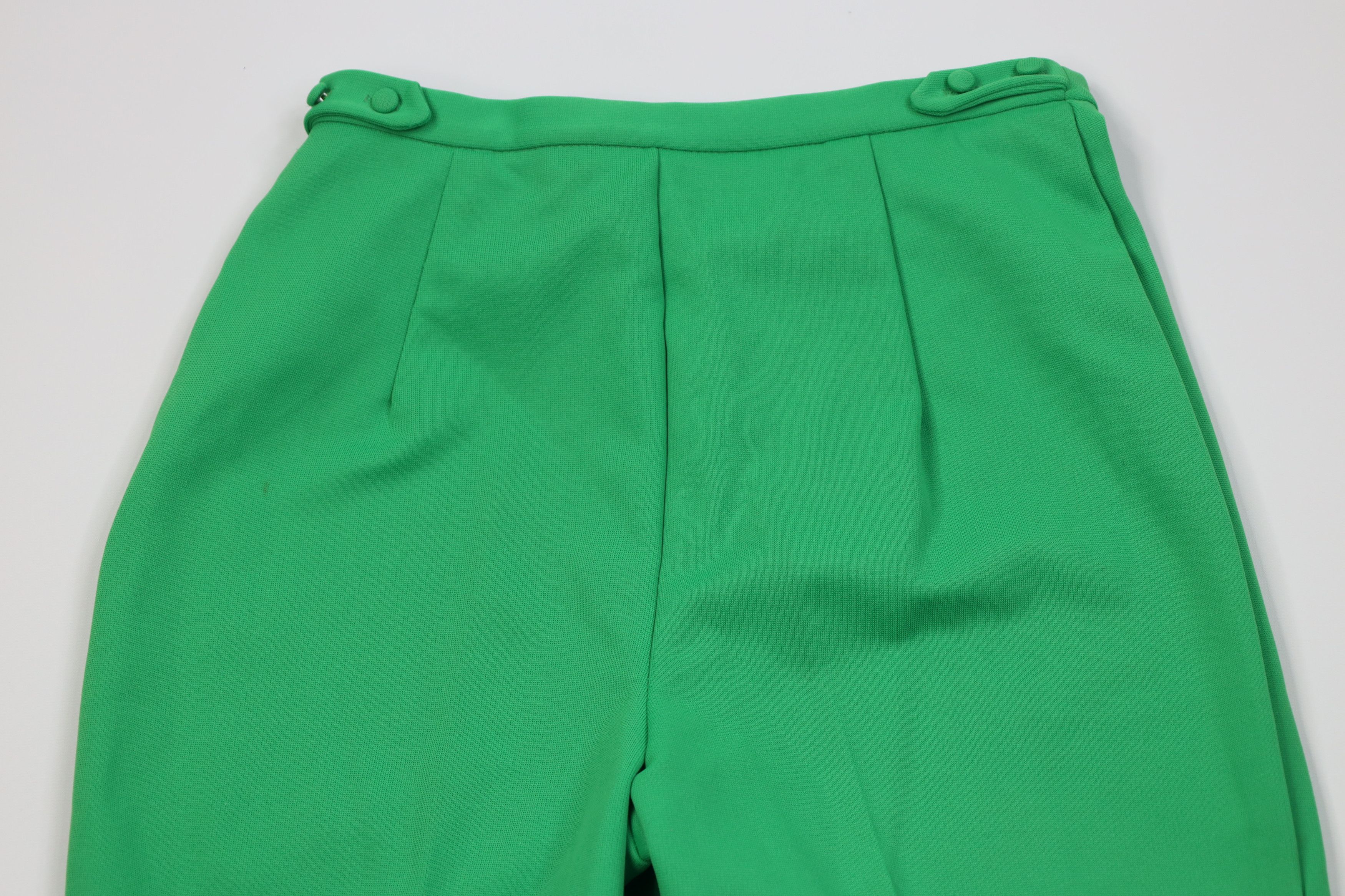 Vintage Vintage 70s Streetwear Flared Wide Leg Chino Pants Green USA Size 28" / US 6 / IT 42 - 10 Thumbnail