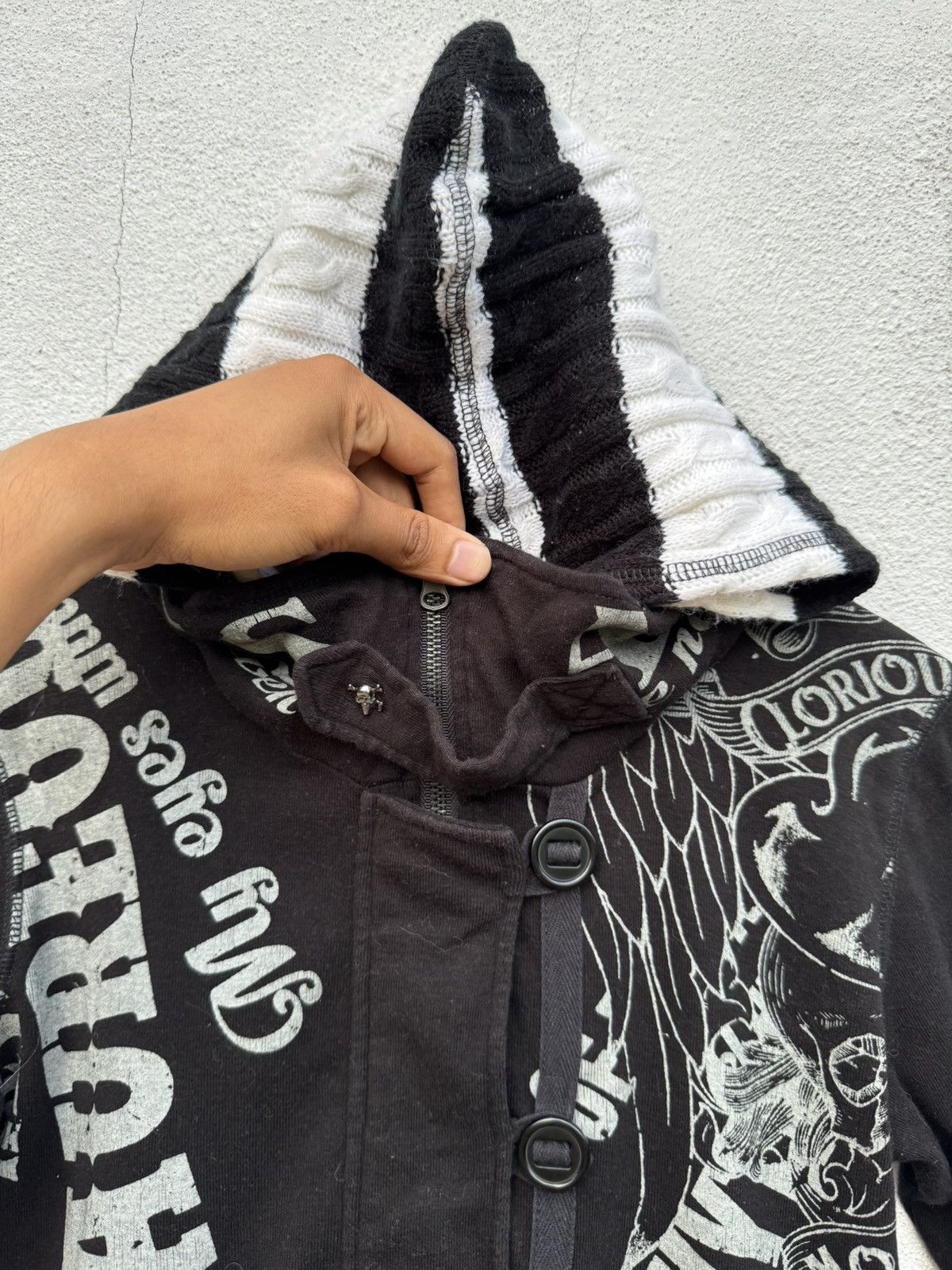 Le Grande Bleu (L.G.B.) Japanese Anarchy Fur Grunge Punk lgb Styled Gothic Hoodie Size US M / EU 48-50 / 2 - 10 Thumbnail