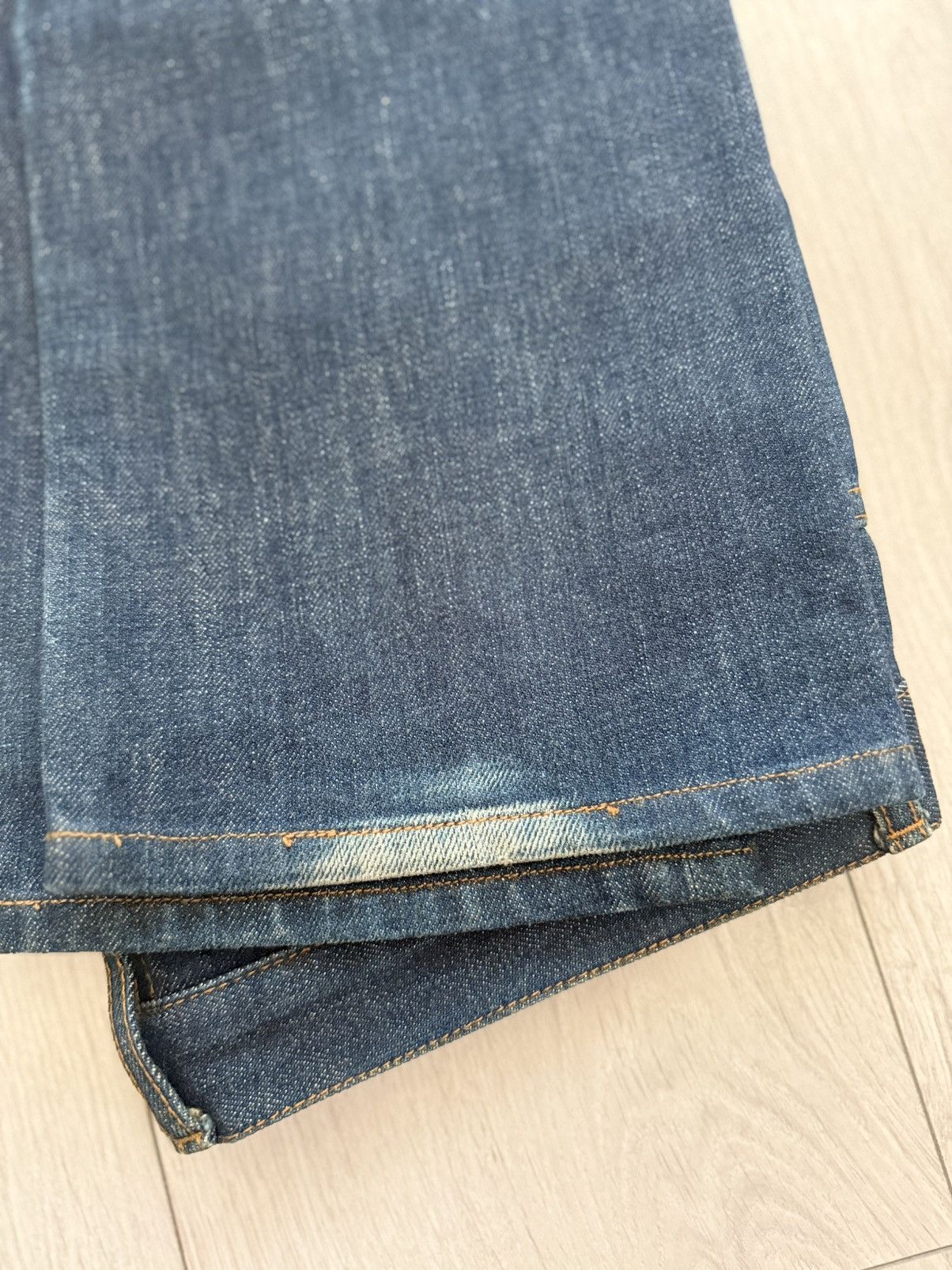 Dior DIOR HOMME HEDI SLIMANE WASHED RAW INDYGO NAVY DENIM JEANS Size US 29 - 18 Thumbnail