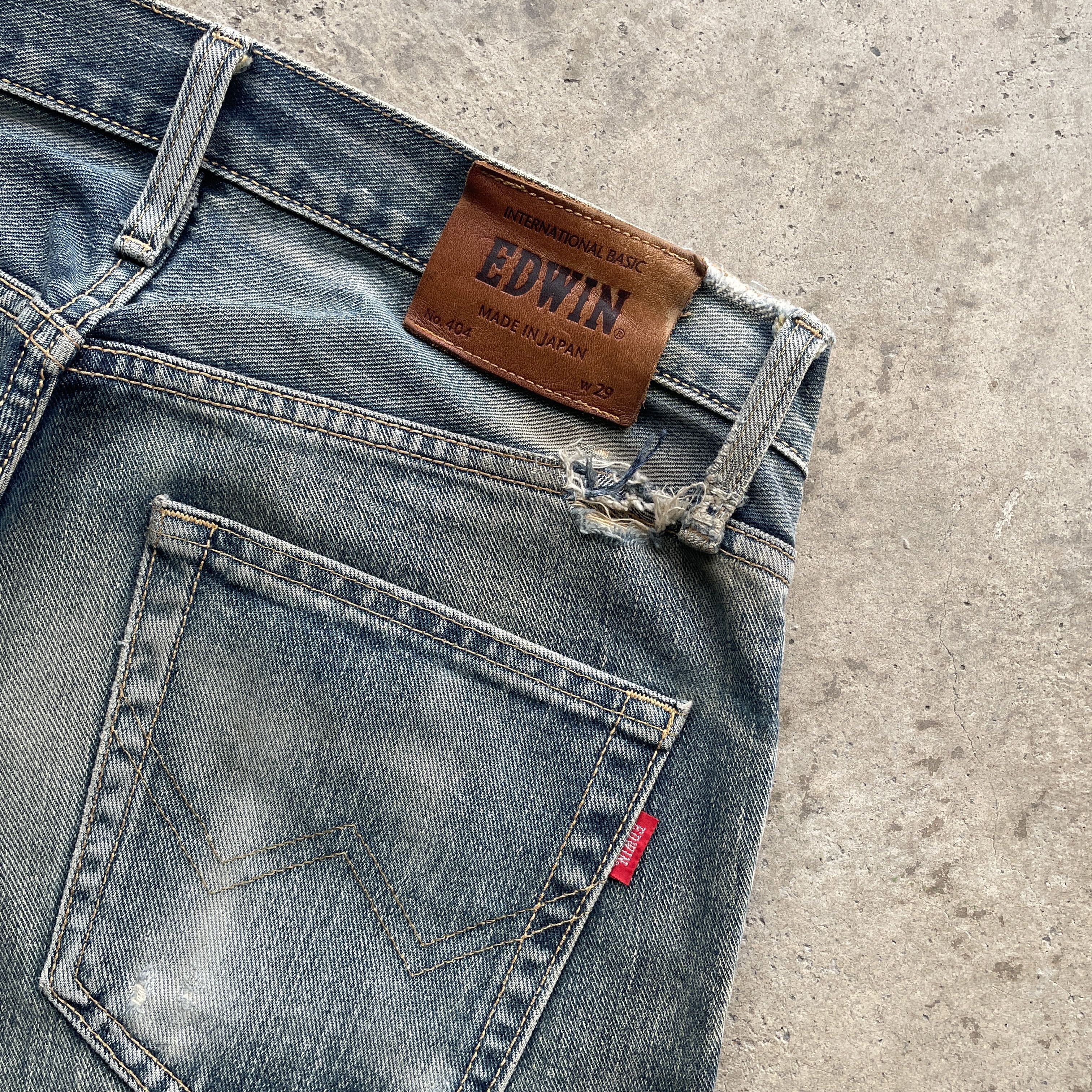 Edwin × Japanese Brand VINTAGE EDWIN 404 FADED DISTRESSED DENIM PANTS JEANS W31 Size US 31 - 8 Thumbnail