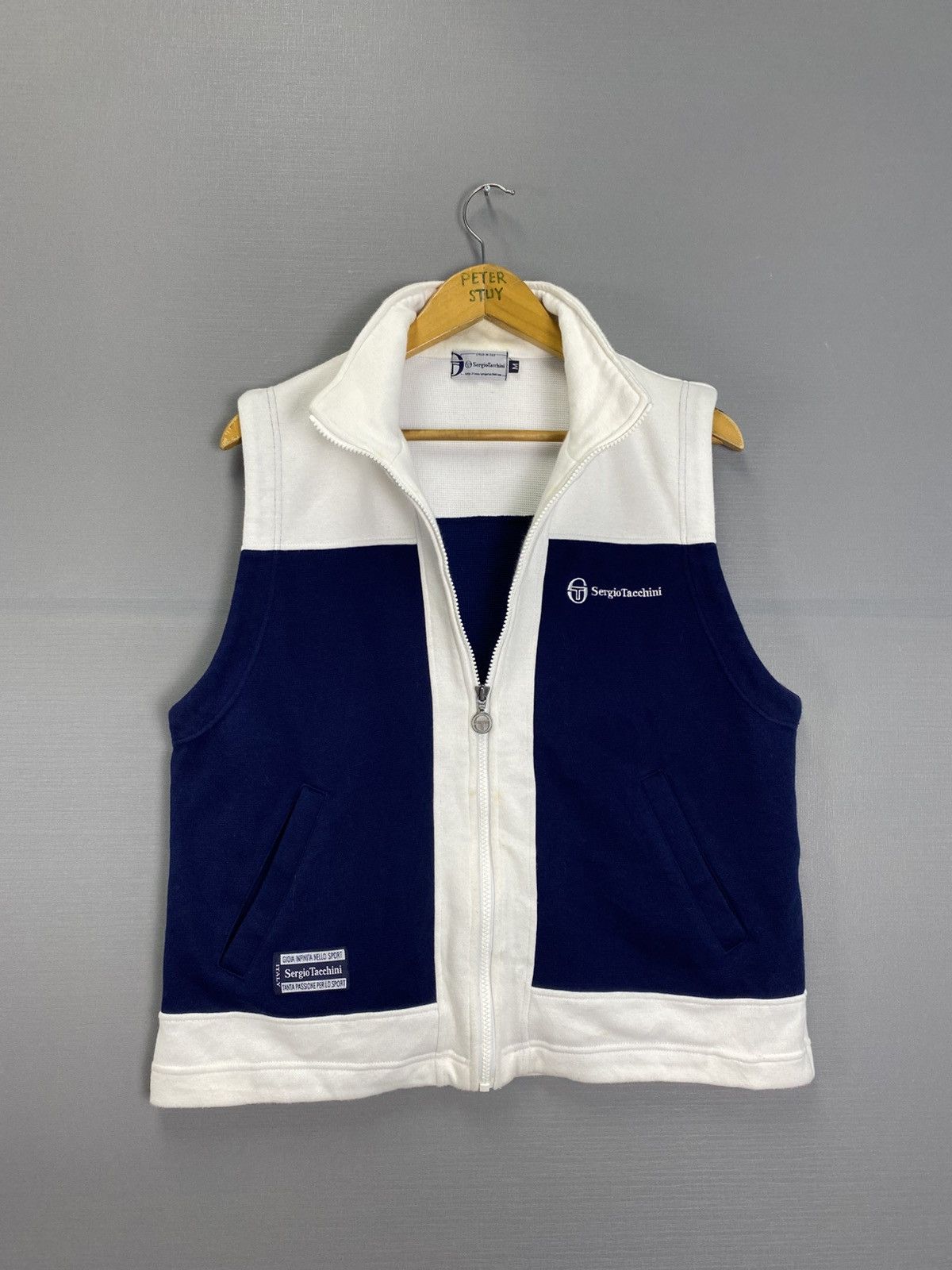 Sergio Tacchini × Vintage Vintage Sergio Tacchini Zipper Vest Size US M / EU 48-50 / 2 - 1 Thumbnail
