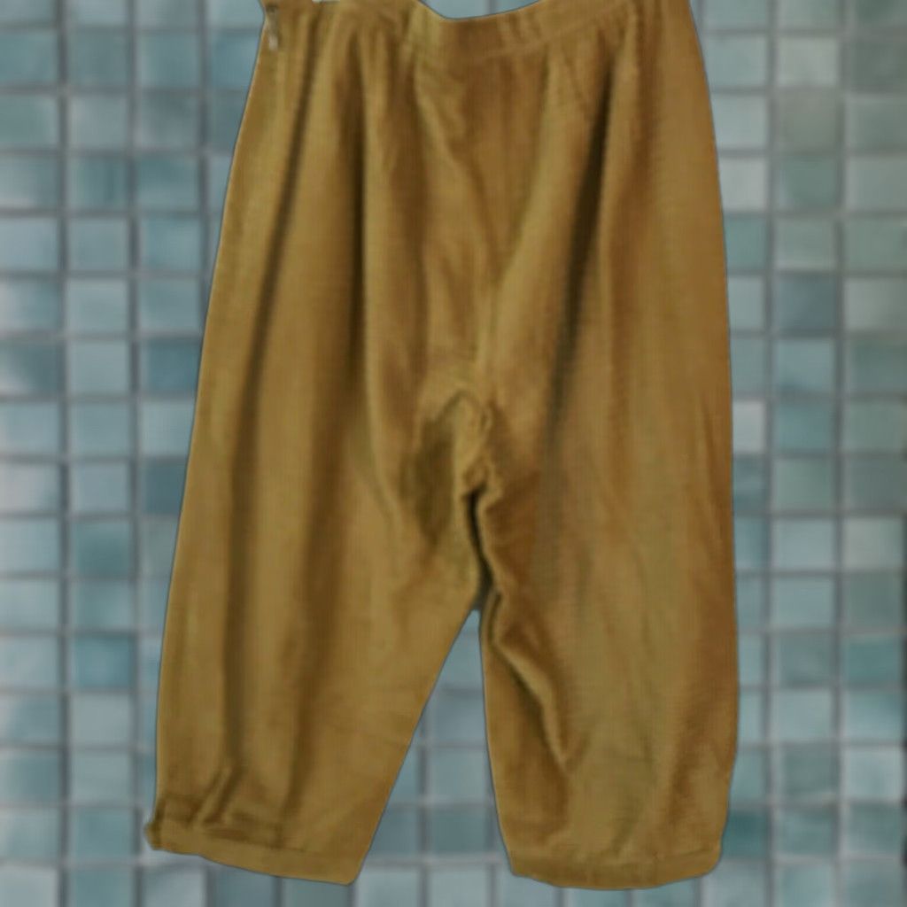 Vintage VINTAGE Creative Pantino Pant Cropped Womens High Rise Velvet Tan Size 10 Casual Pockets 26 in Waist Womens Vintage 10 Tan Velvet Cropped Pant Size 32" / US 10 / IT 46 - 1 Thumbnail