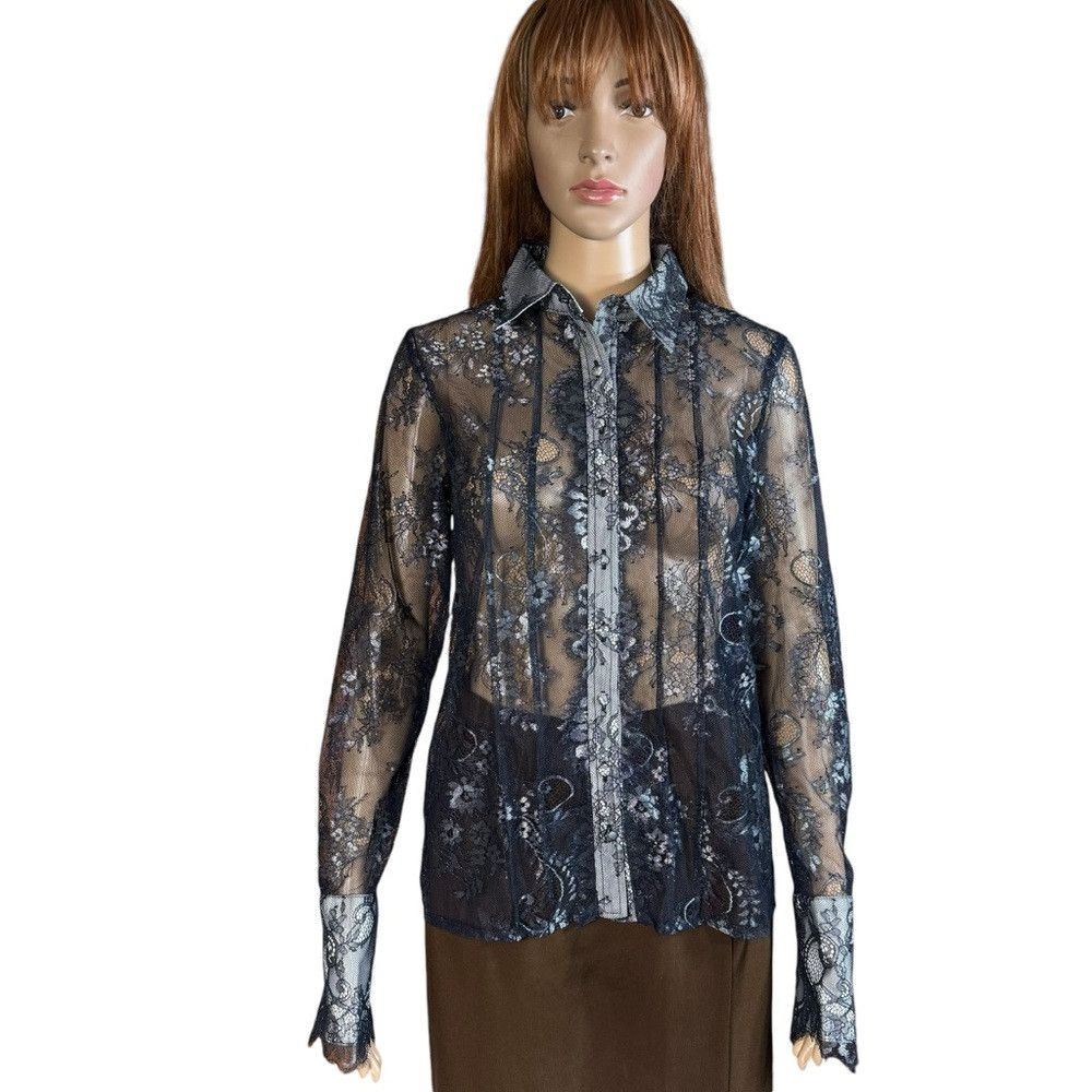 Anthropologie NWT New $130 Anthropologie Maeve Lace Long Sleeve Blouse S Size S / US 4 / IT 40 - 3 Thumbnail